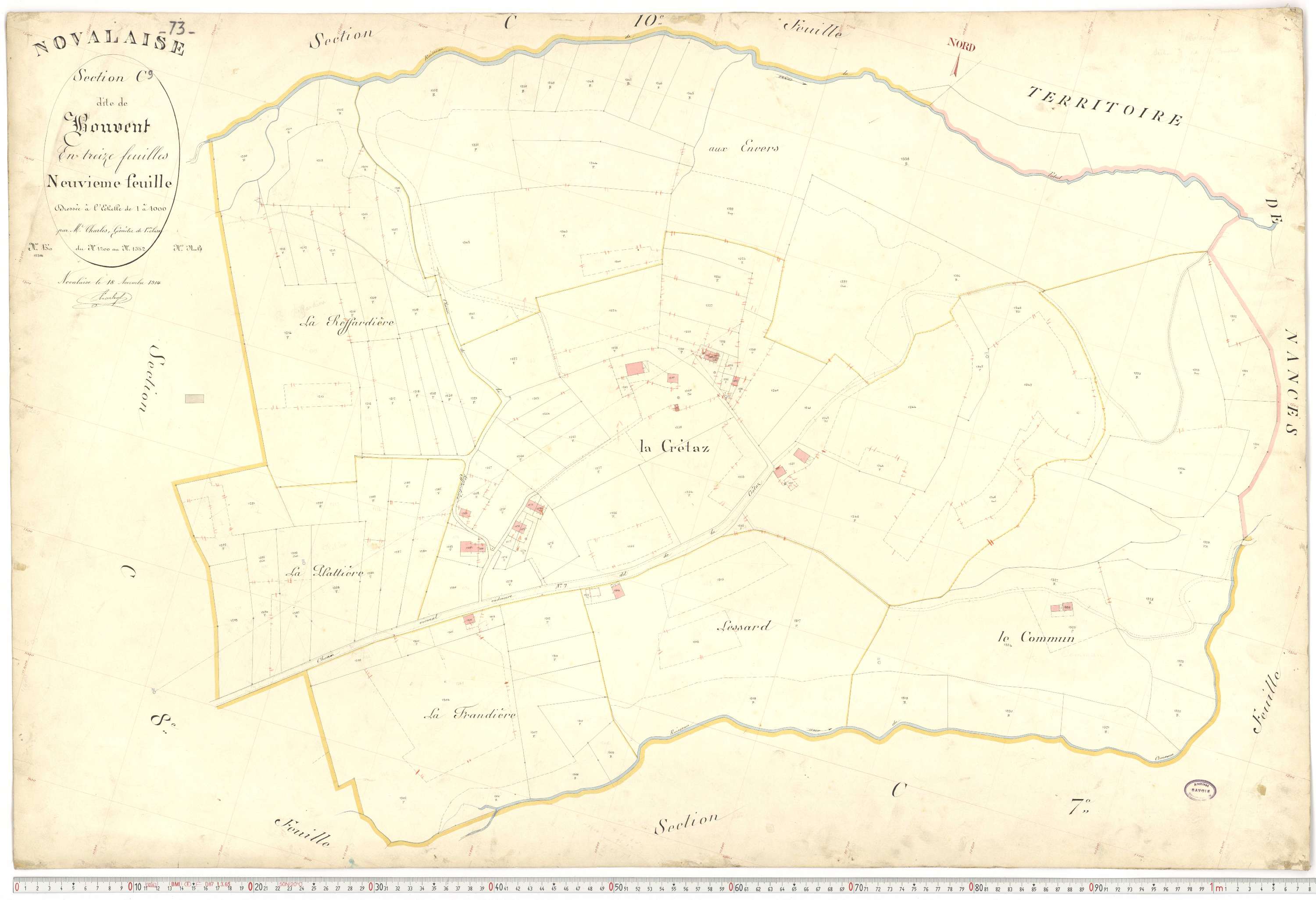 Novalaise - Plans cadastraux du premier cadastre français.