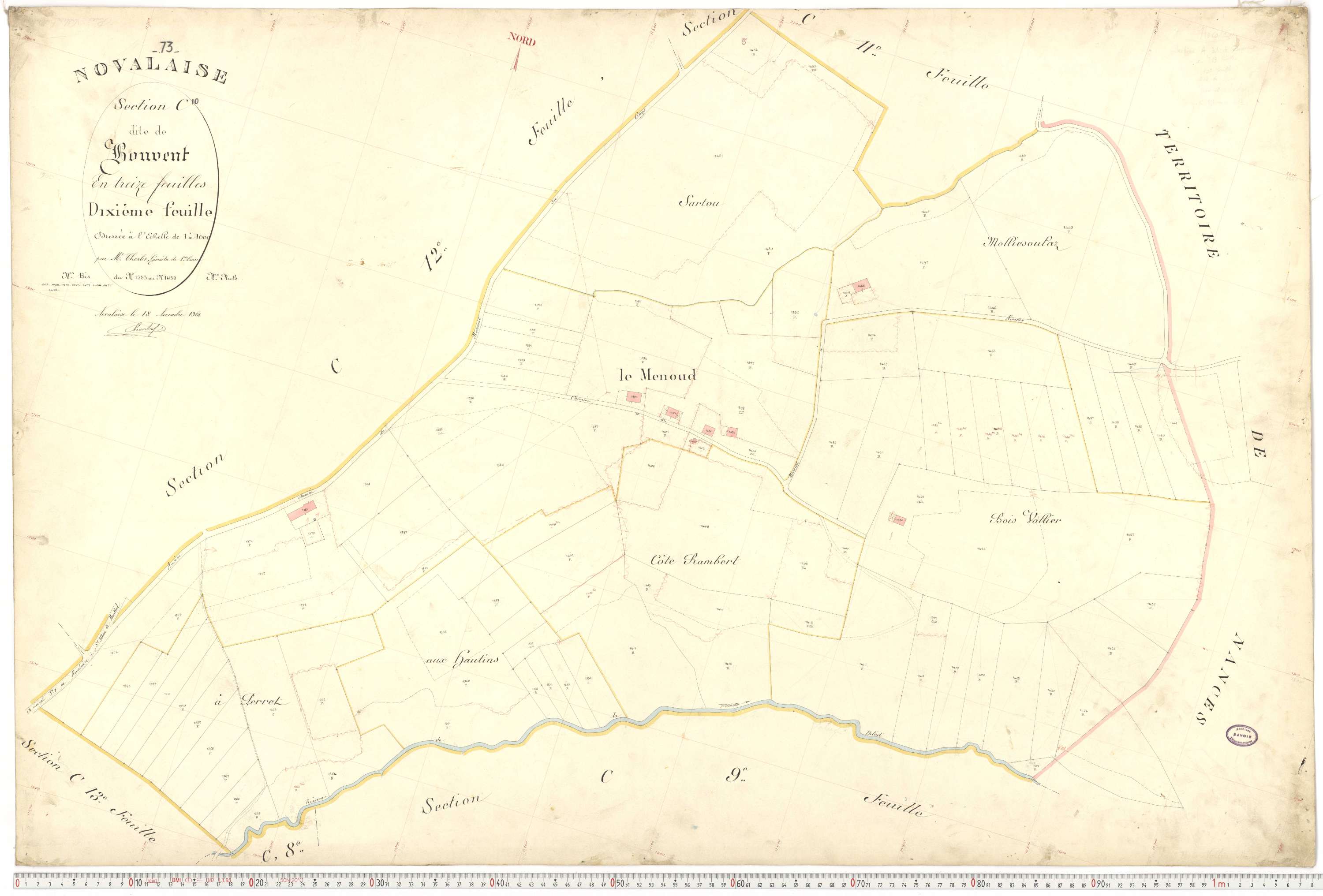 Novalaise - Plans cadastraux du premier cadastre français.