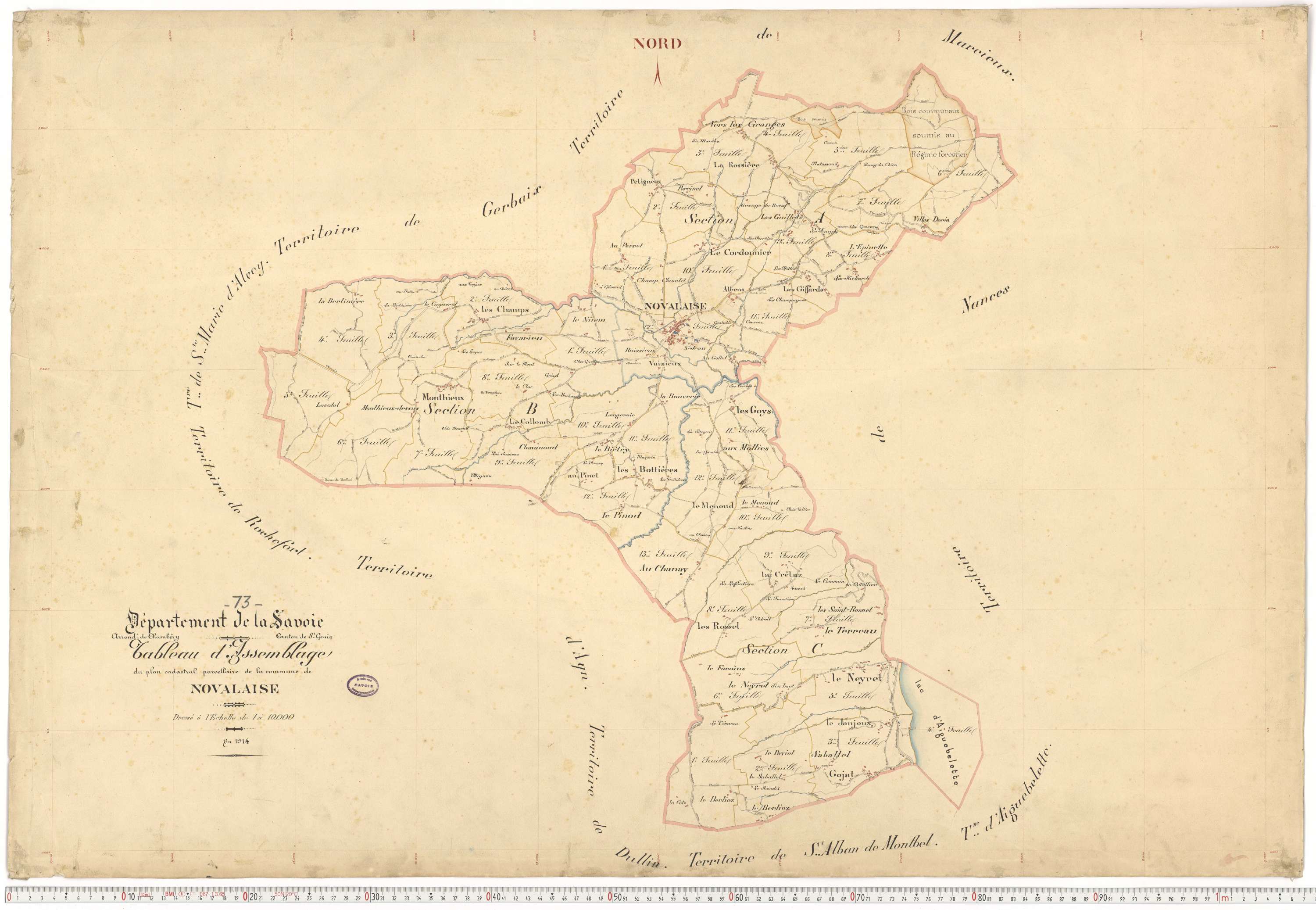 Novalaise - Plans cadastraux du premier cadastre français.