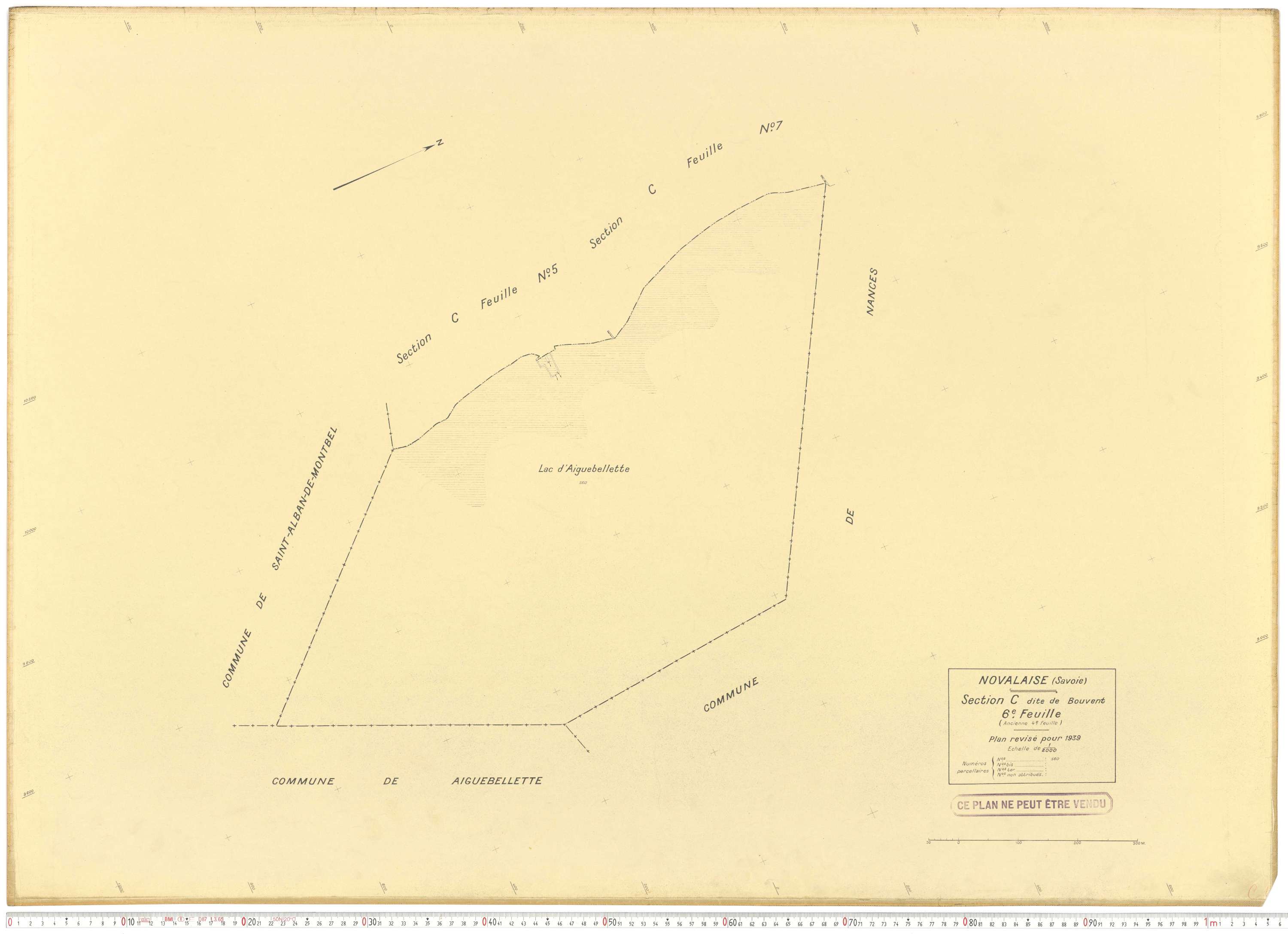 Novalaise - Plans cadastraux du cadastre rénové en 1939 et mis à jour en 1988.