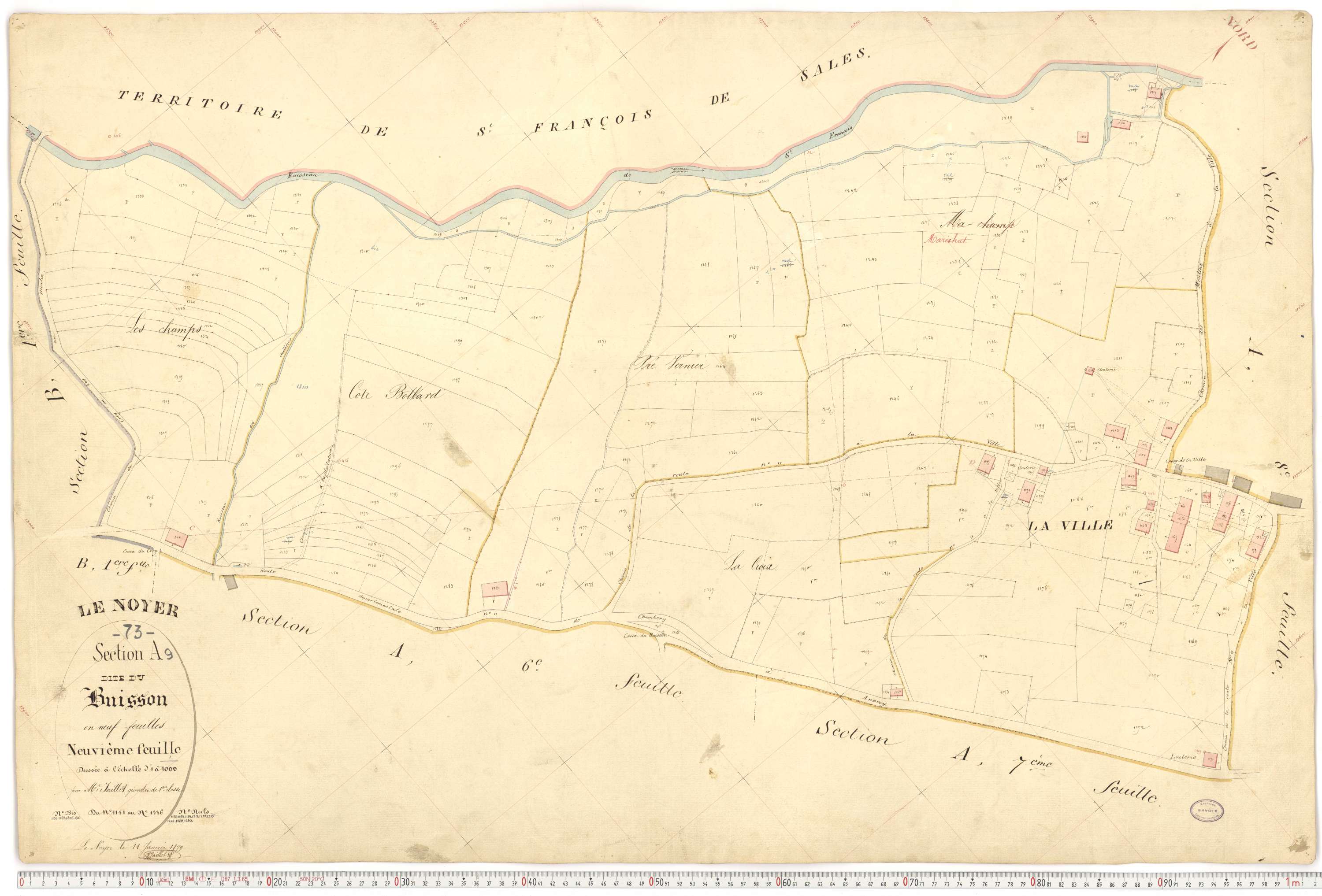 Le Noyer - Cadastre français (1879).