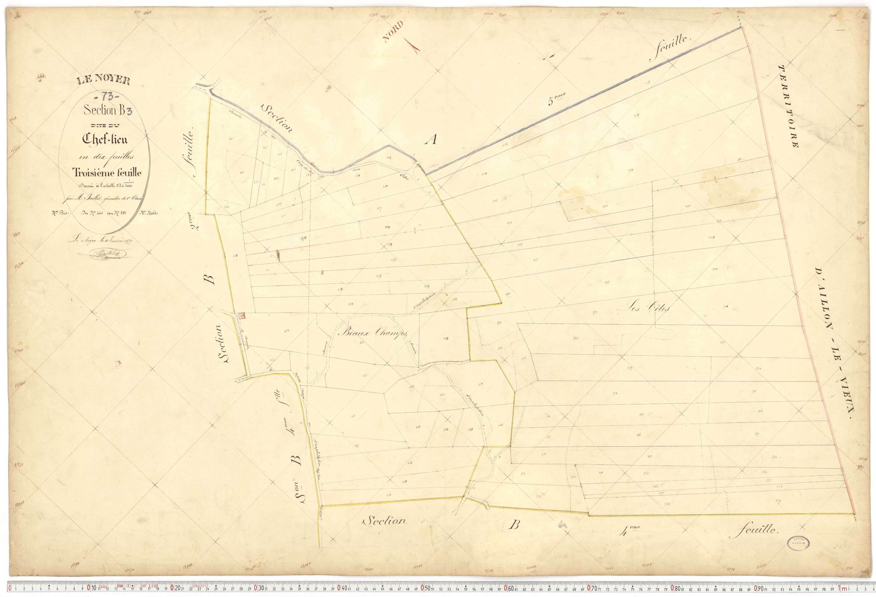 Le Noyer - Cadastre français (1879).