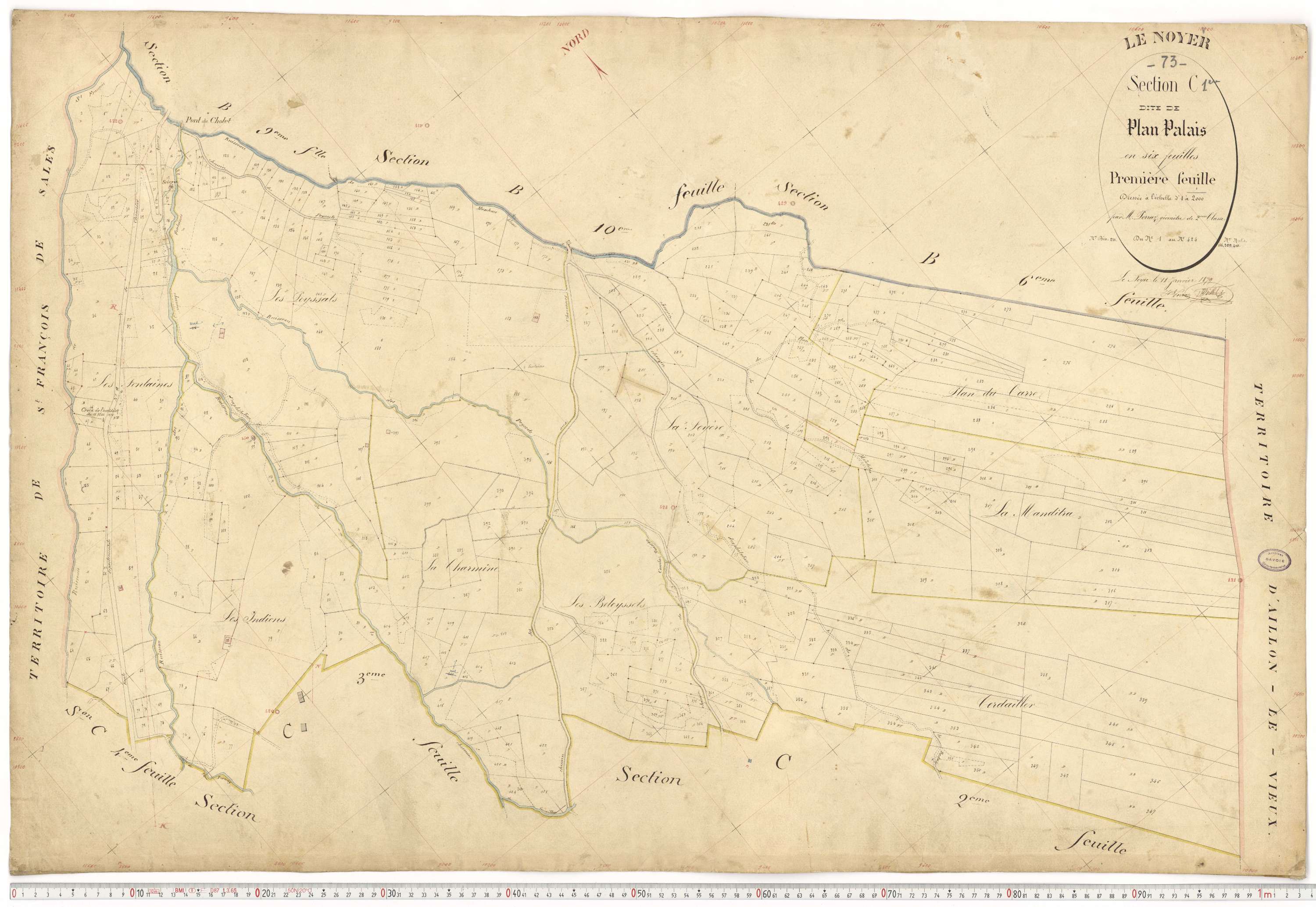 Le Noyer - Cadastre français (1879).