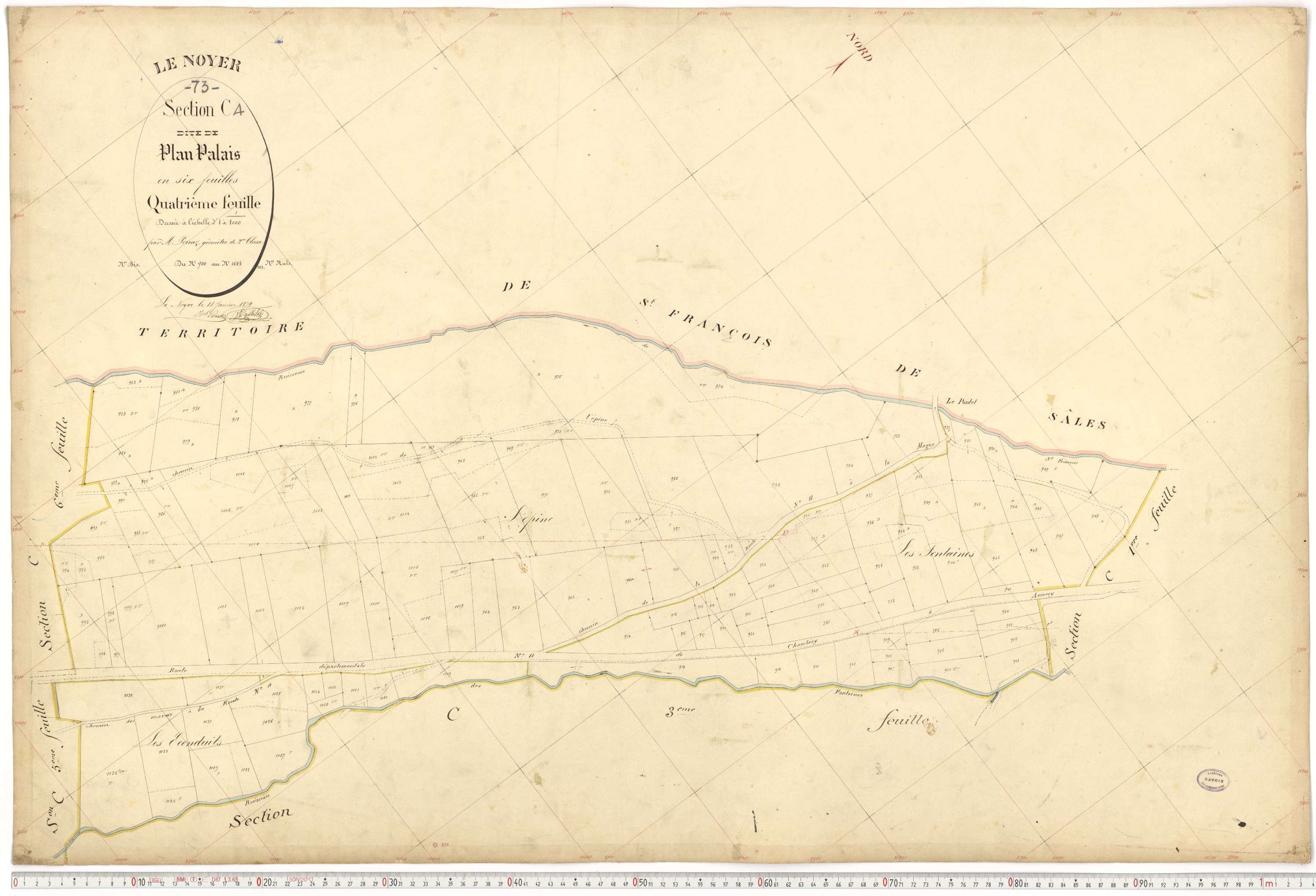Le Noyer - Cadastre français (1879).