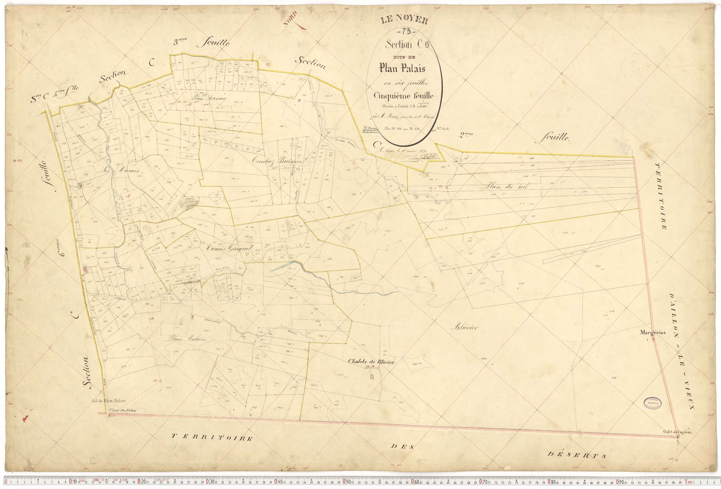 Le Noyer - Cadastre français (1879).