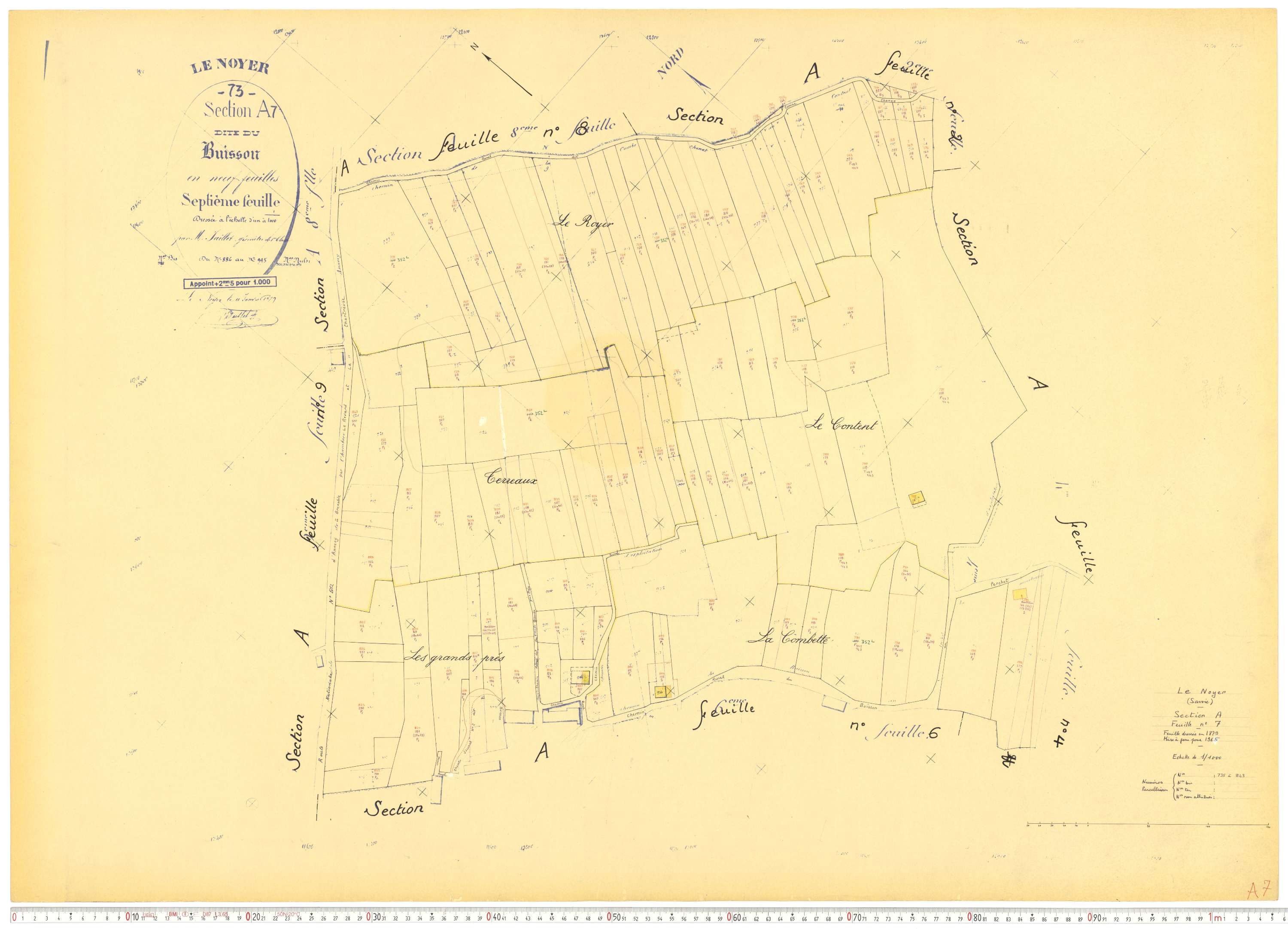 Le Noyer - Cadastre rénové, version de travail (1965).