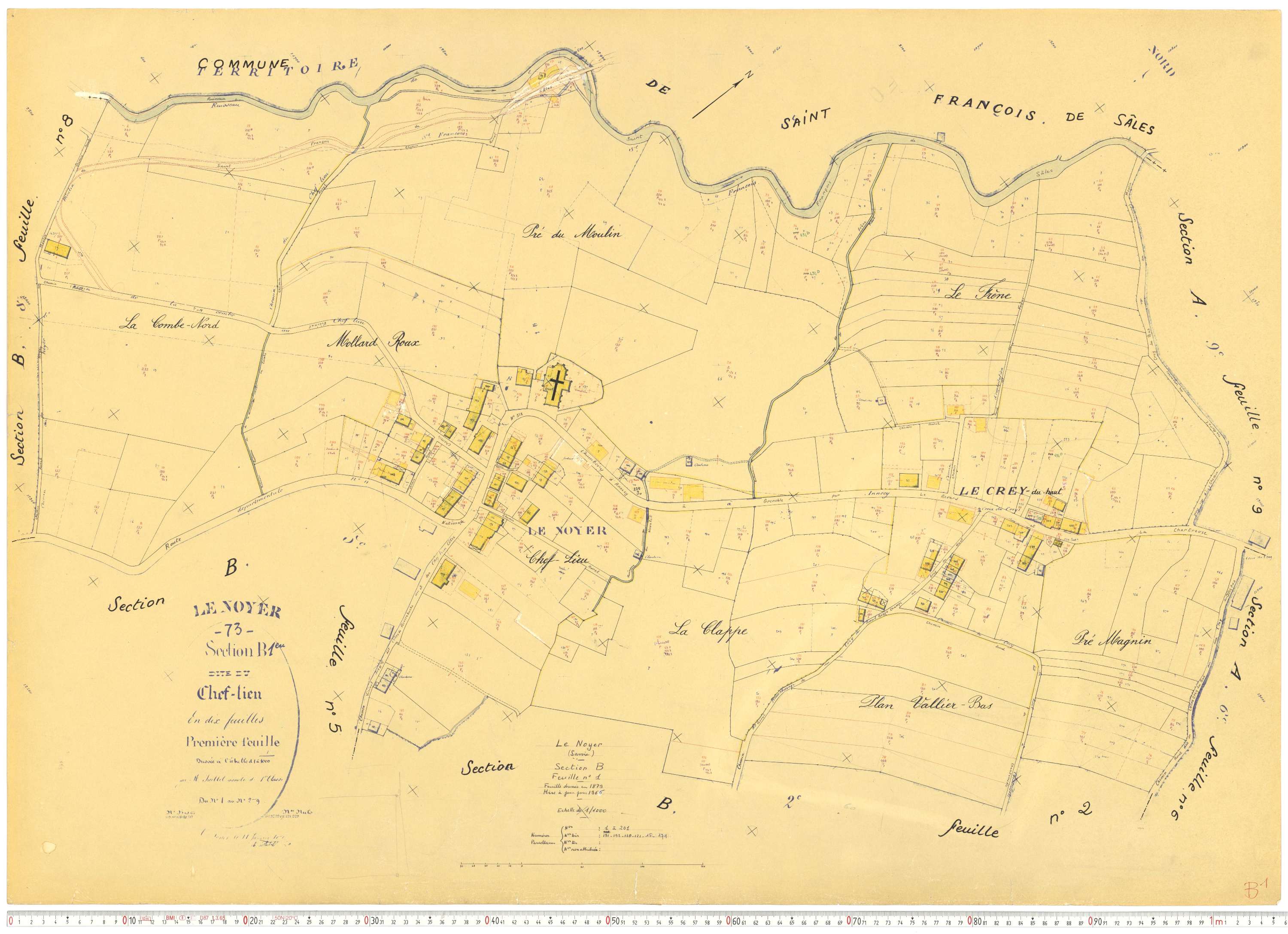 Le Noyer - Cadastre rénové, version de travail (1965).