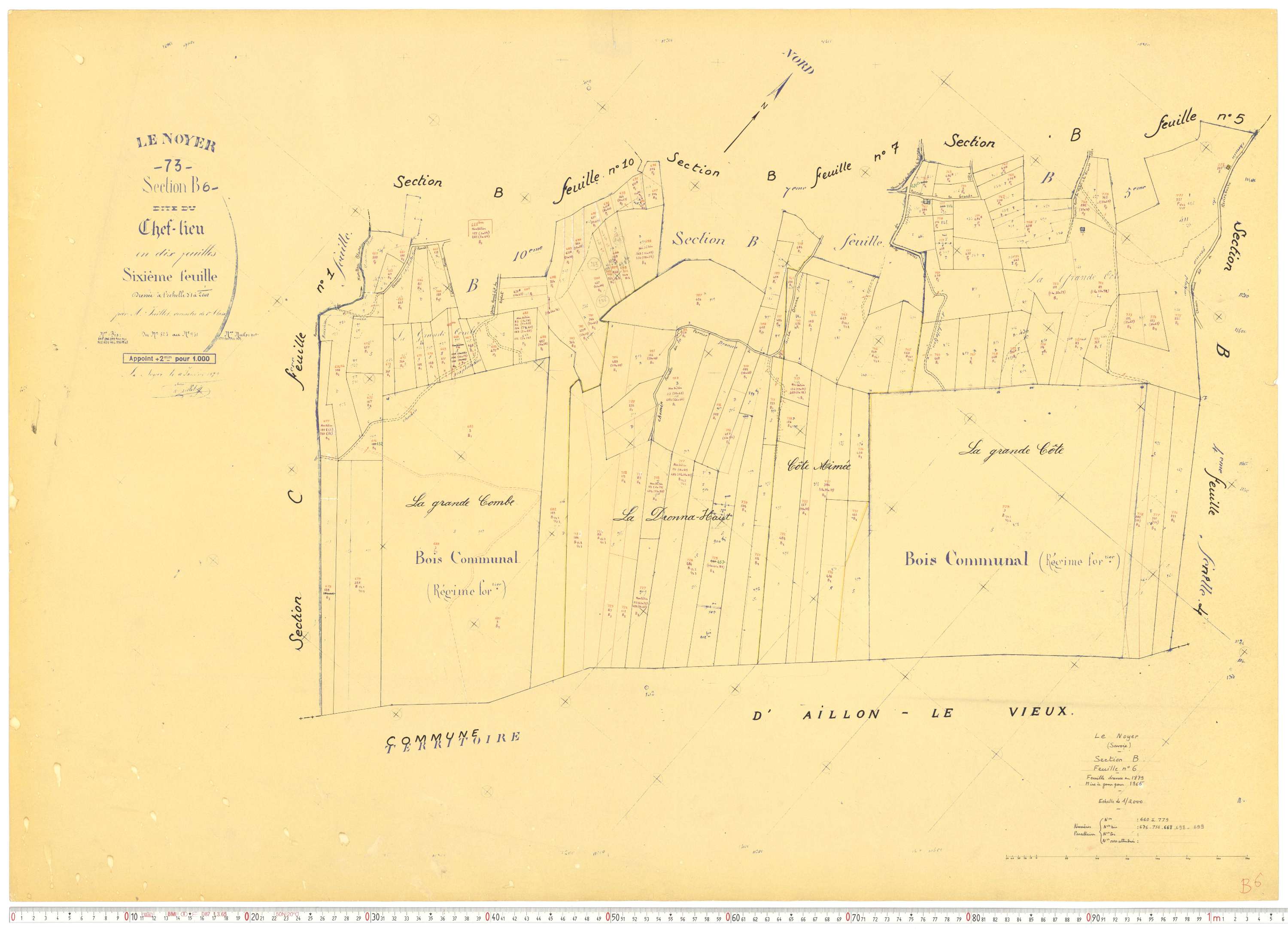 Le Noyer - Cadastre rénové, version de travail (1965).