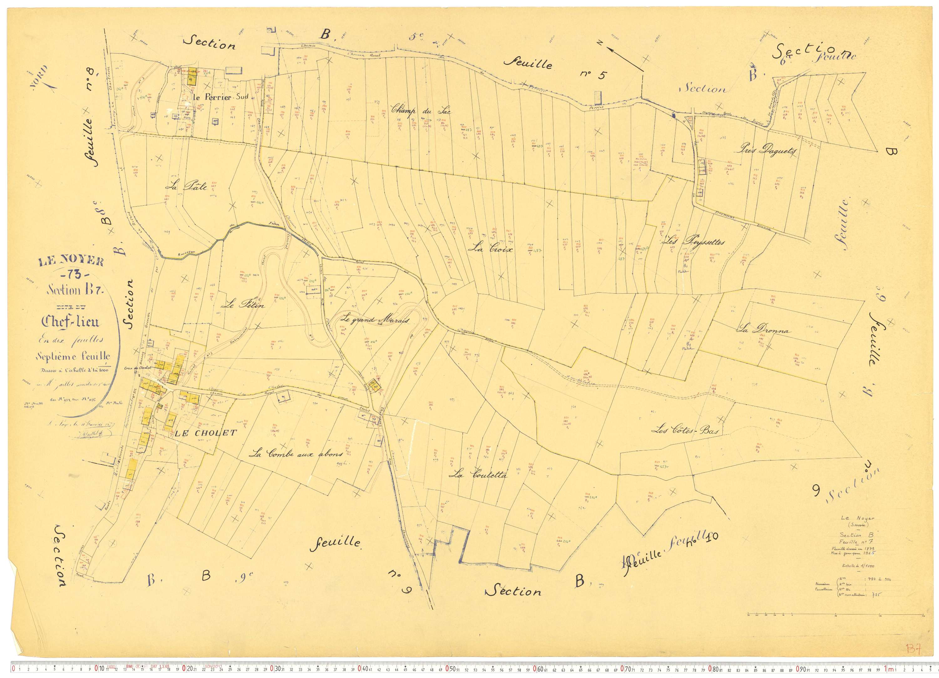 Le Noyer - Cadastre rénové, version de travail (1965).