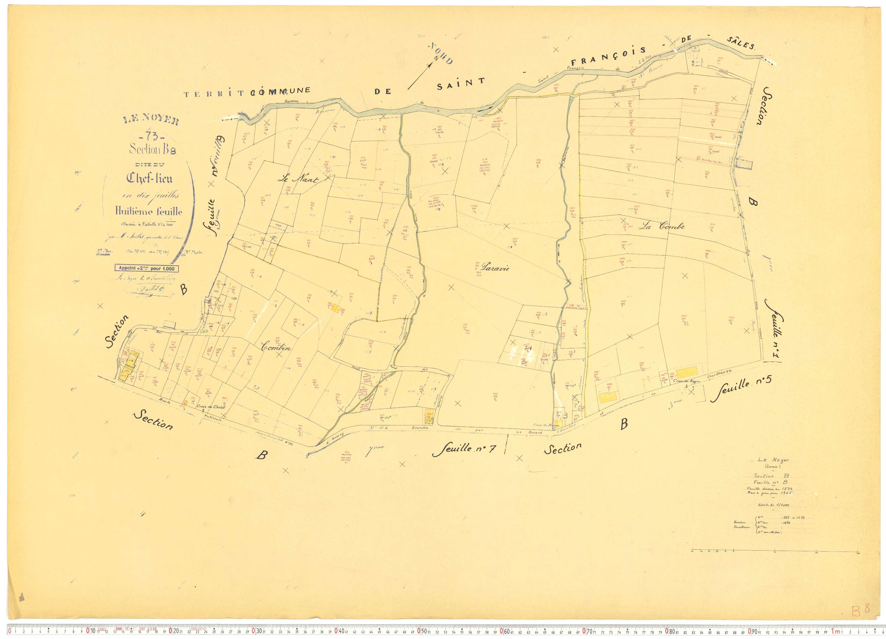 Le Noyer - Cadastre rénové, version de travail (1965).