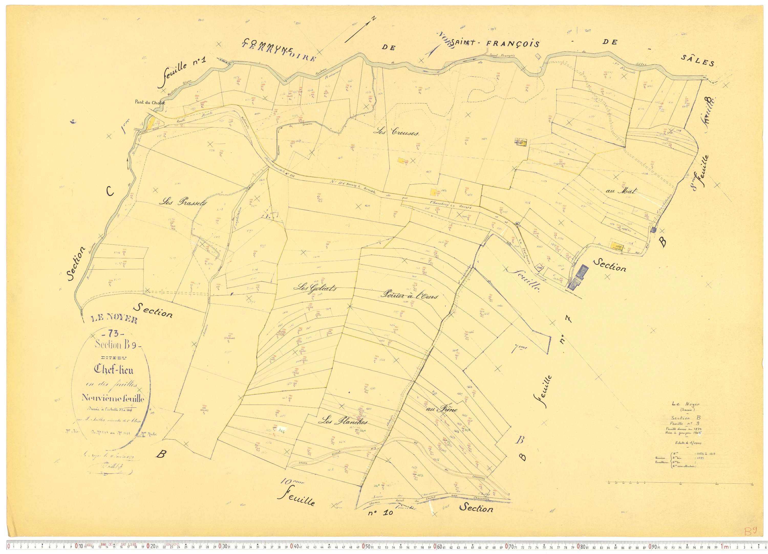 Le Noyer - Cadastre rénové, version de travail (1965).