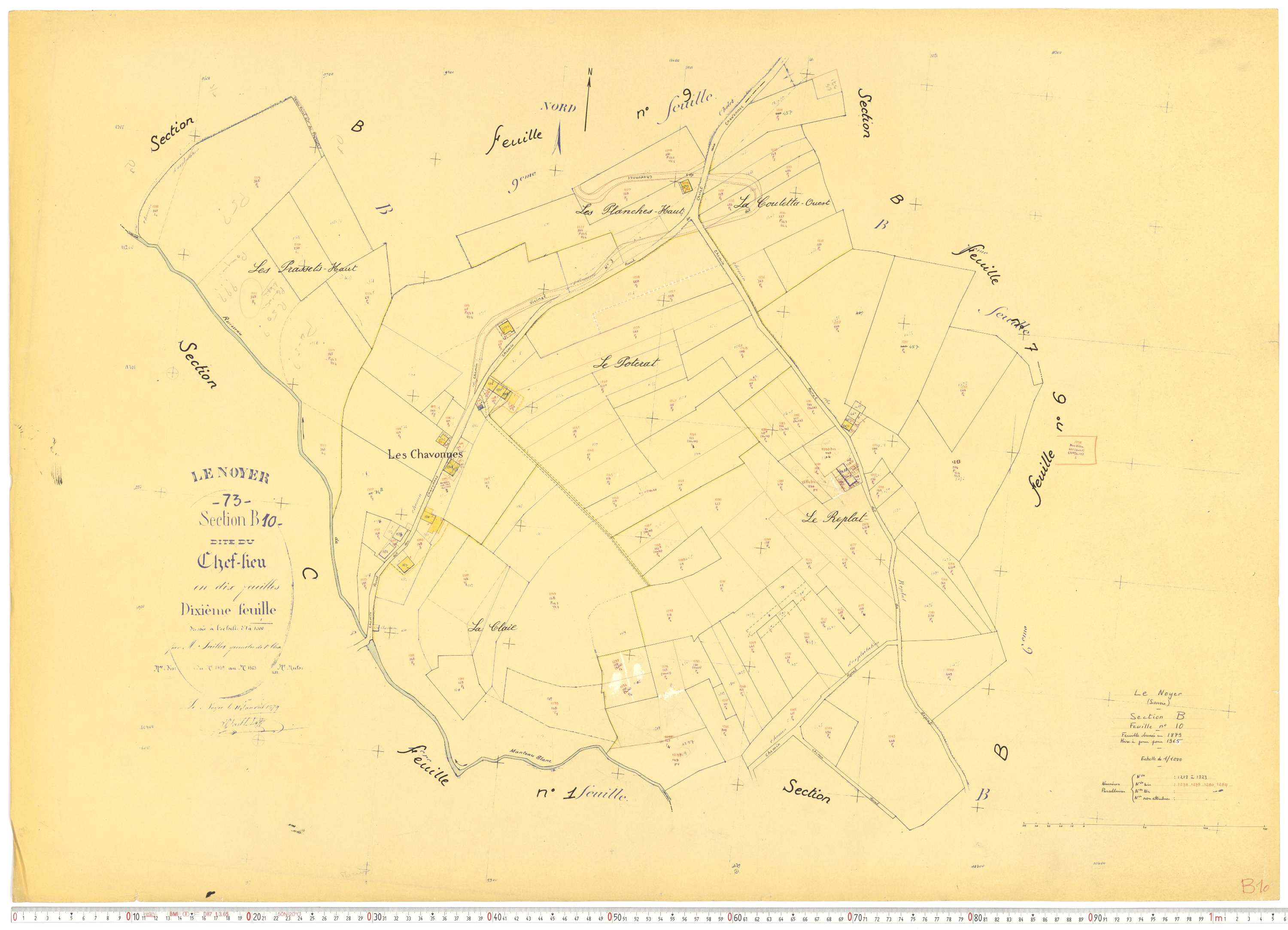 Le Noyer - Cadastre rénové, version de travail (1965).