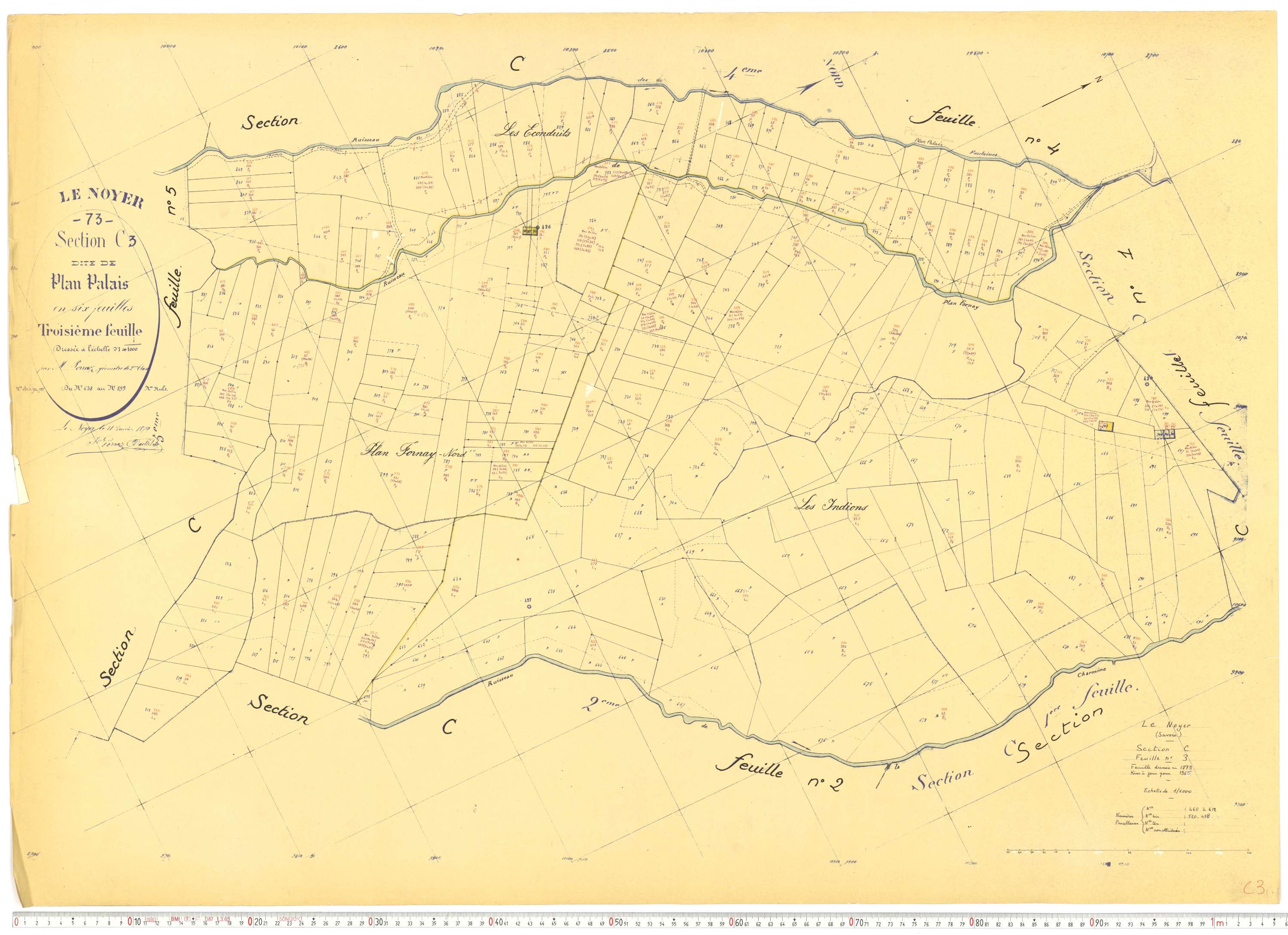 Le Noyer - Cadastre rénové, version de travail (1965).