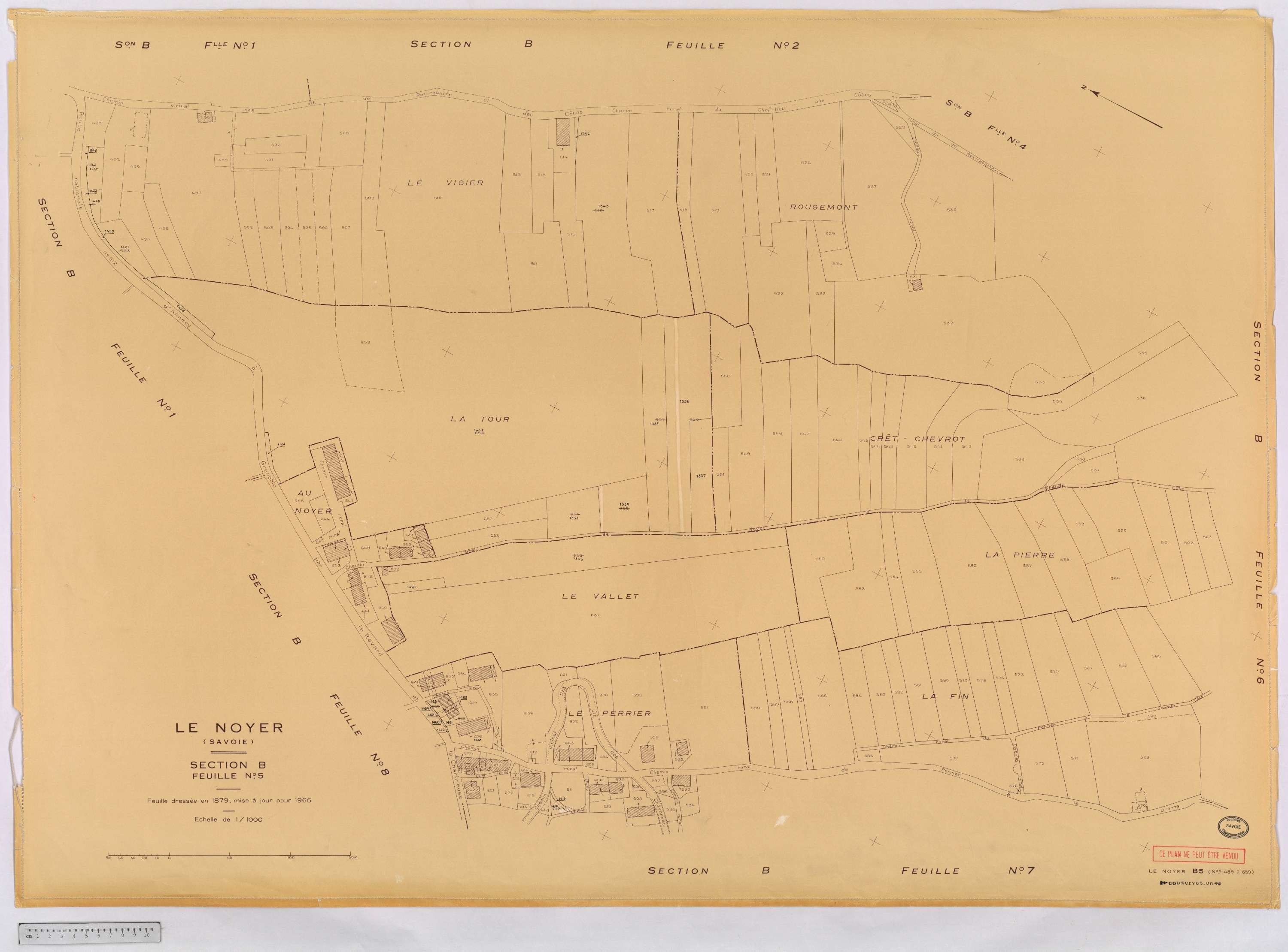 Le Noyer - Cadastre rénové, version définitive (1965).