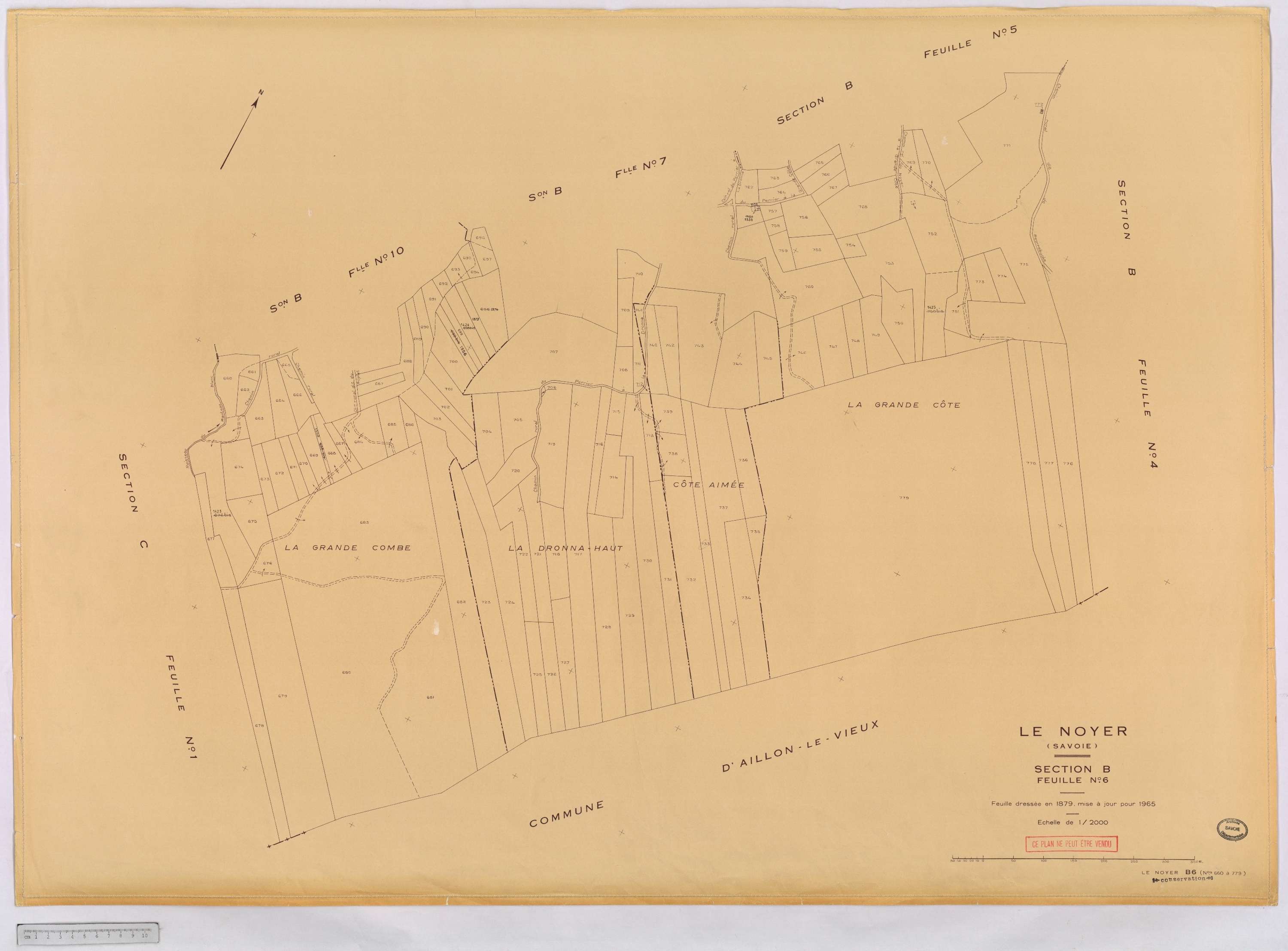 Le Noyer - Cadastre rénové, version définitive (1965).