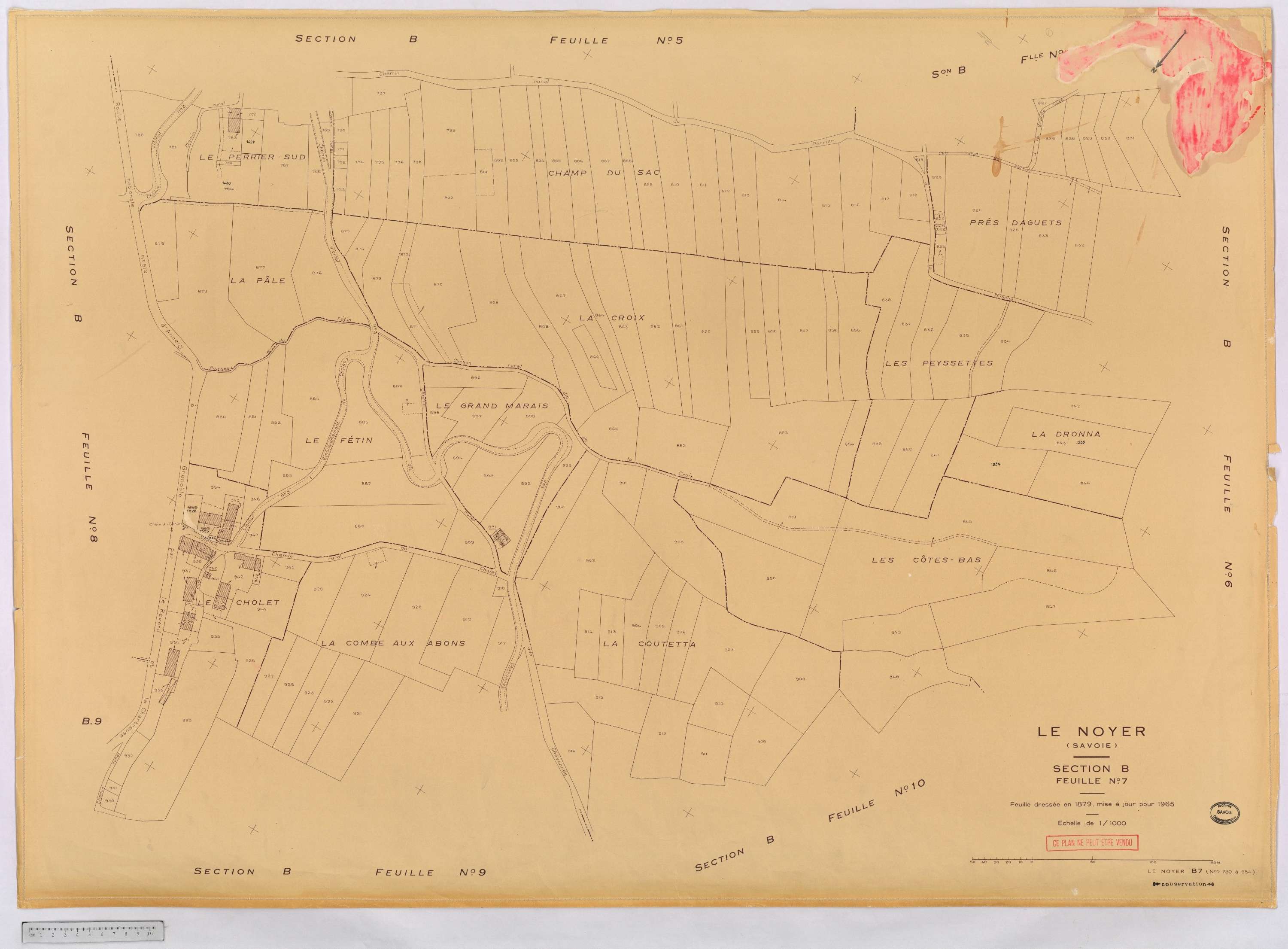 Le Noyer - Cadastre rénové, version définitive (1965).