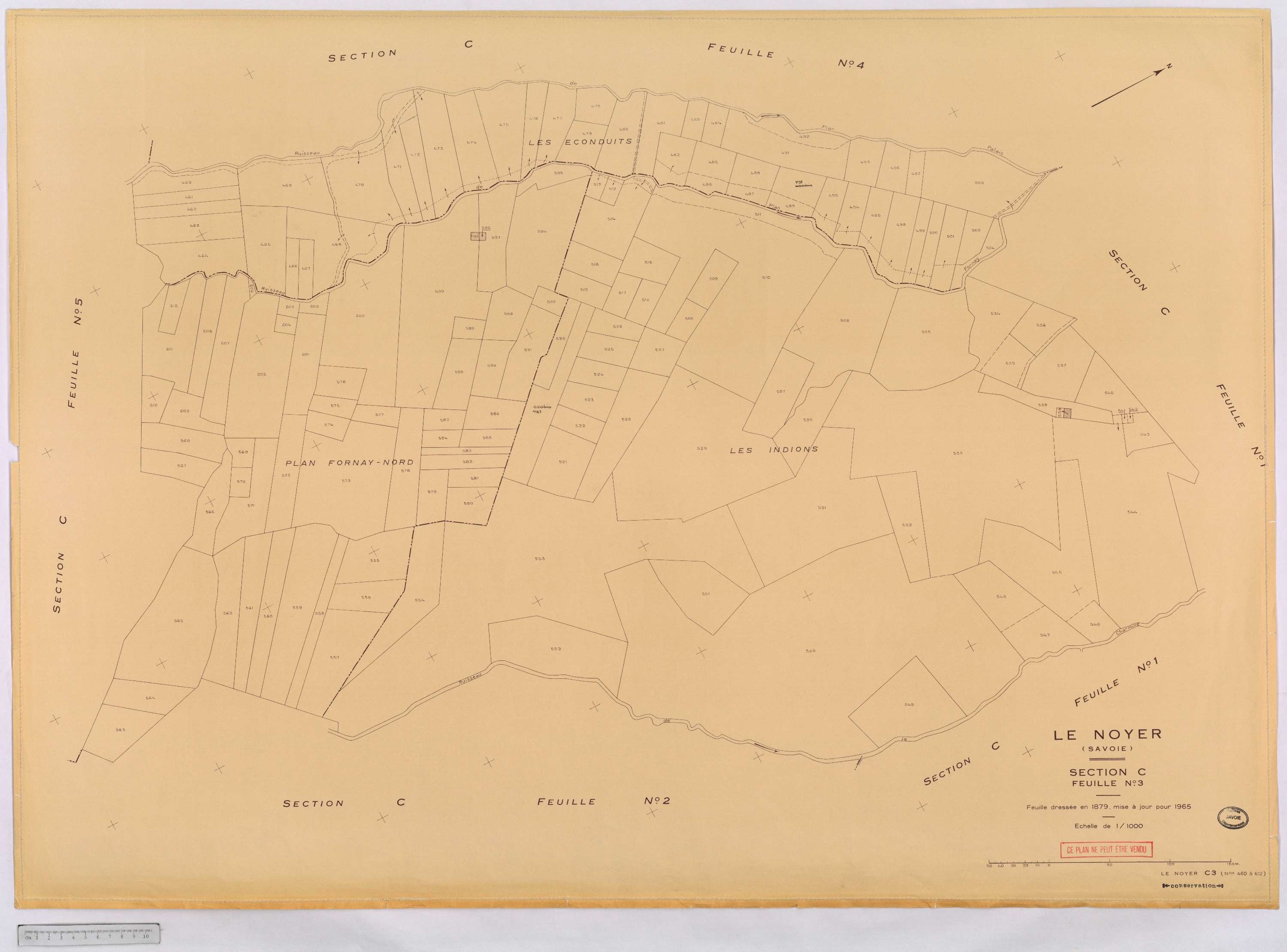 Le Noyer - Cadastre rénové, version définitive (1965).