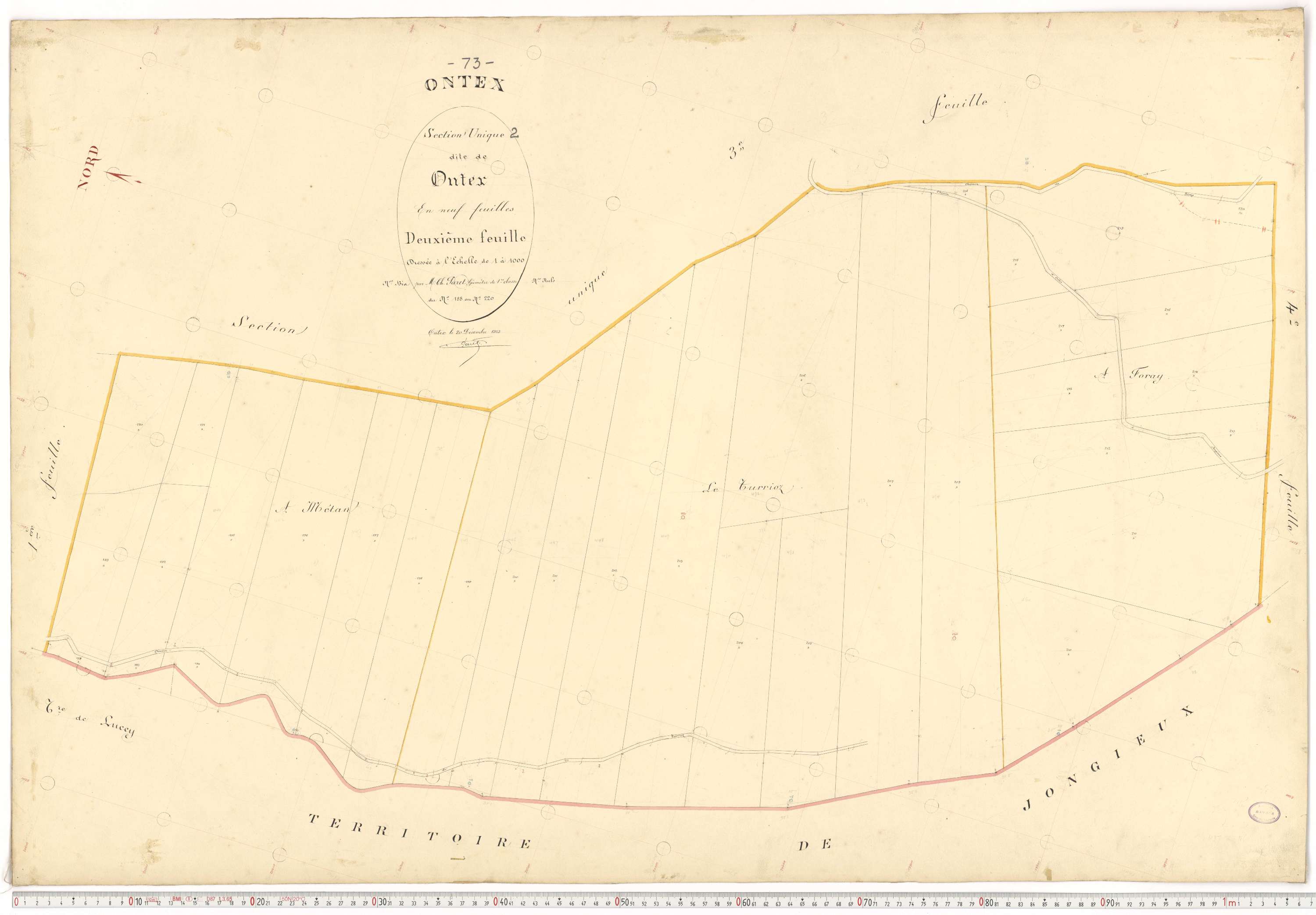 Ontex - Plans cadastraux du premier cadastre français.