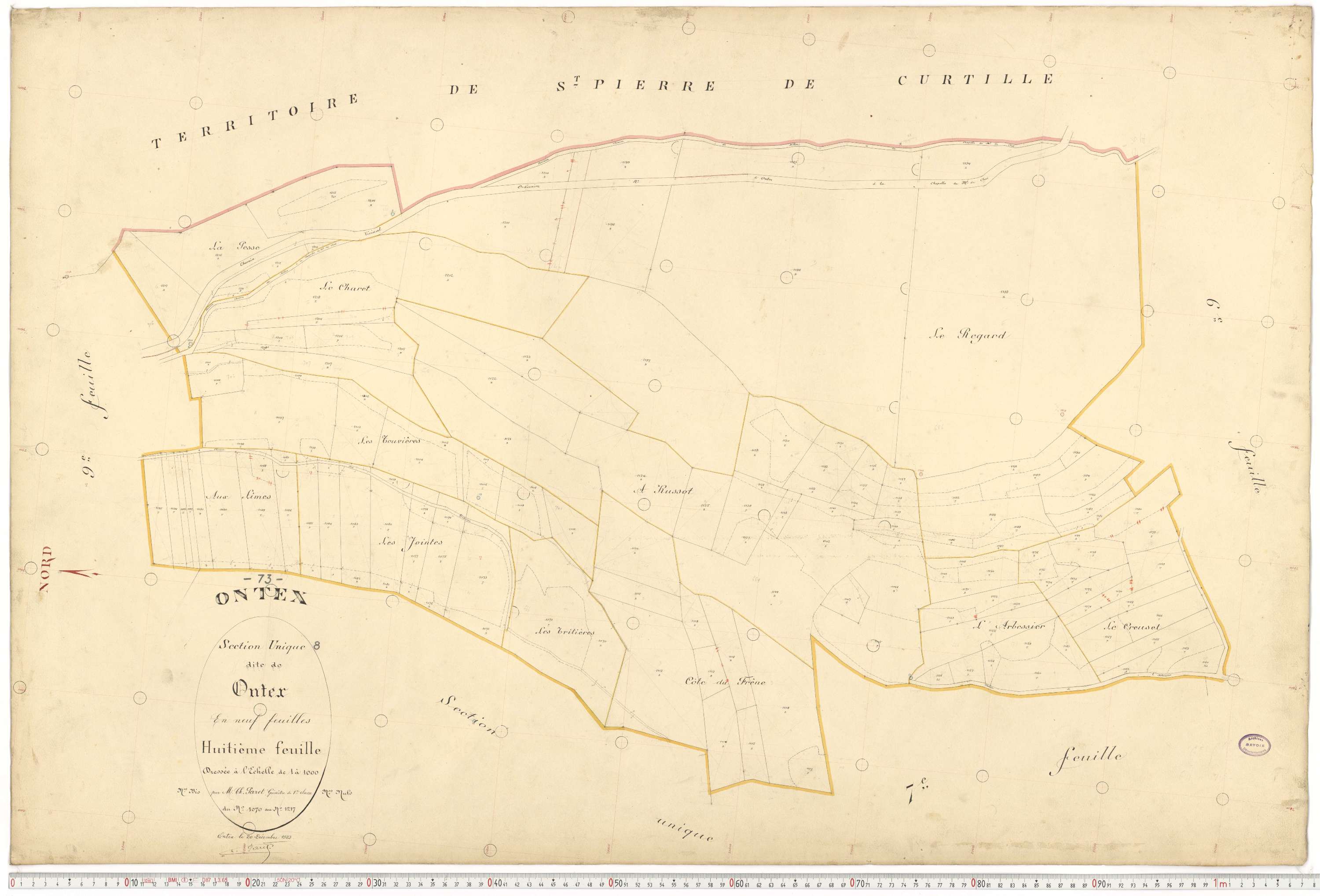 Ontex - Plans cadastraux du premier cadastre français.