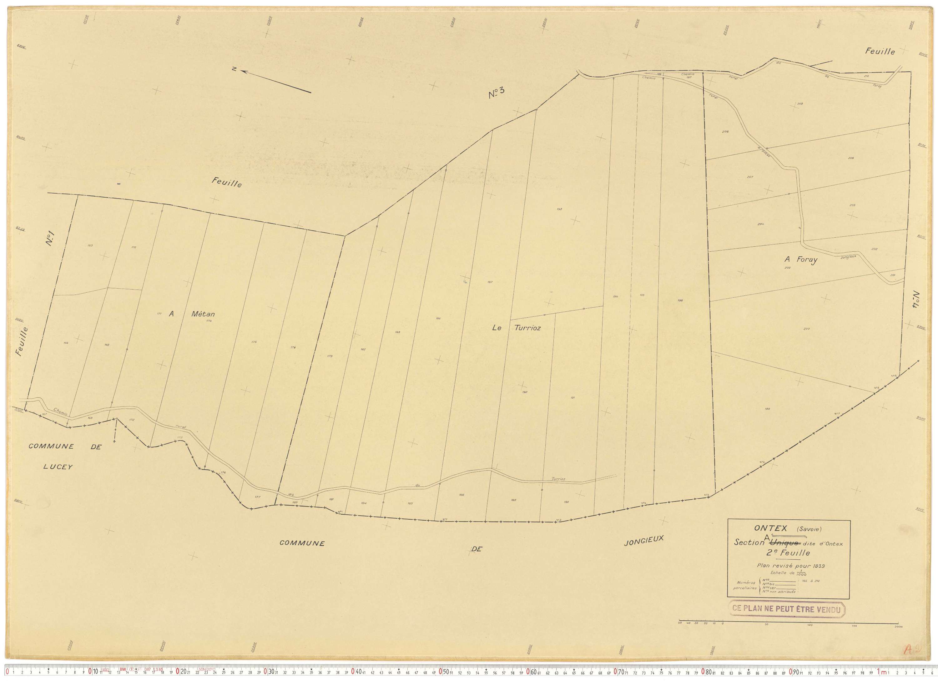 Ontex - Plans cadastraux du cadastre rénové en 1939 et mis à jour en 1988.