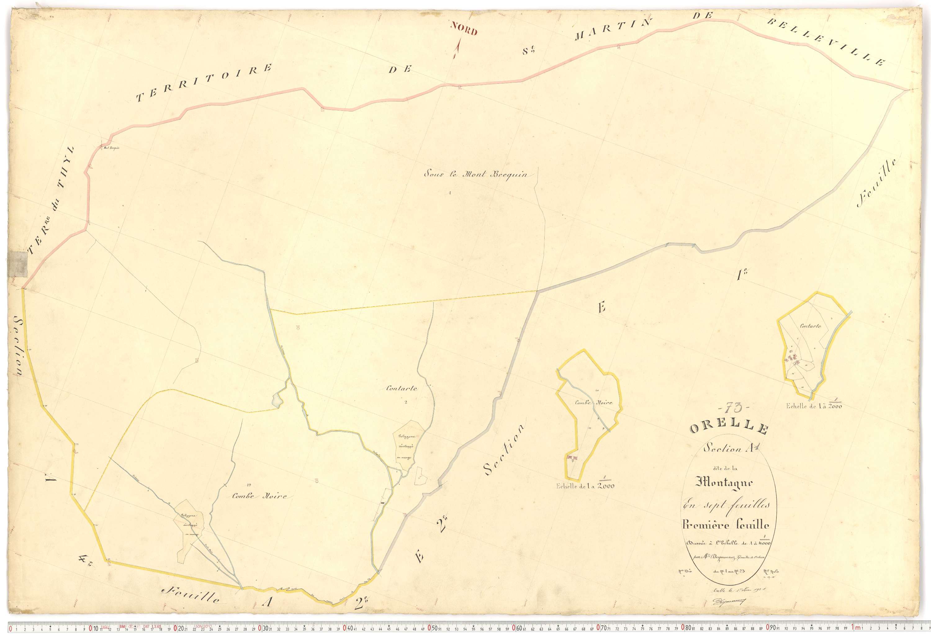 Orelle - Plans cadastraux du premier cadastre français.
