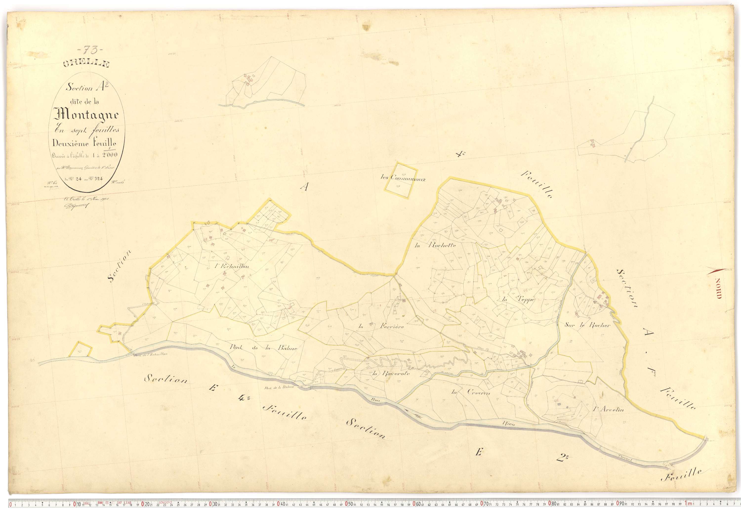 Orelle - Plans cadastraux du premier cadastre français.