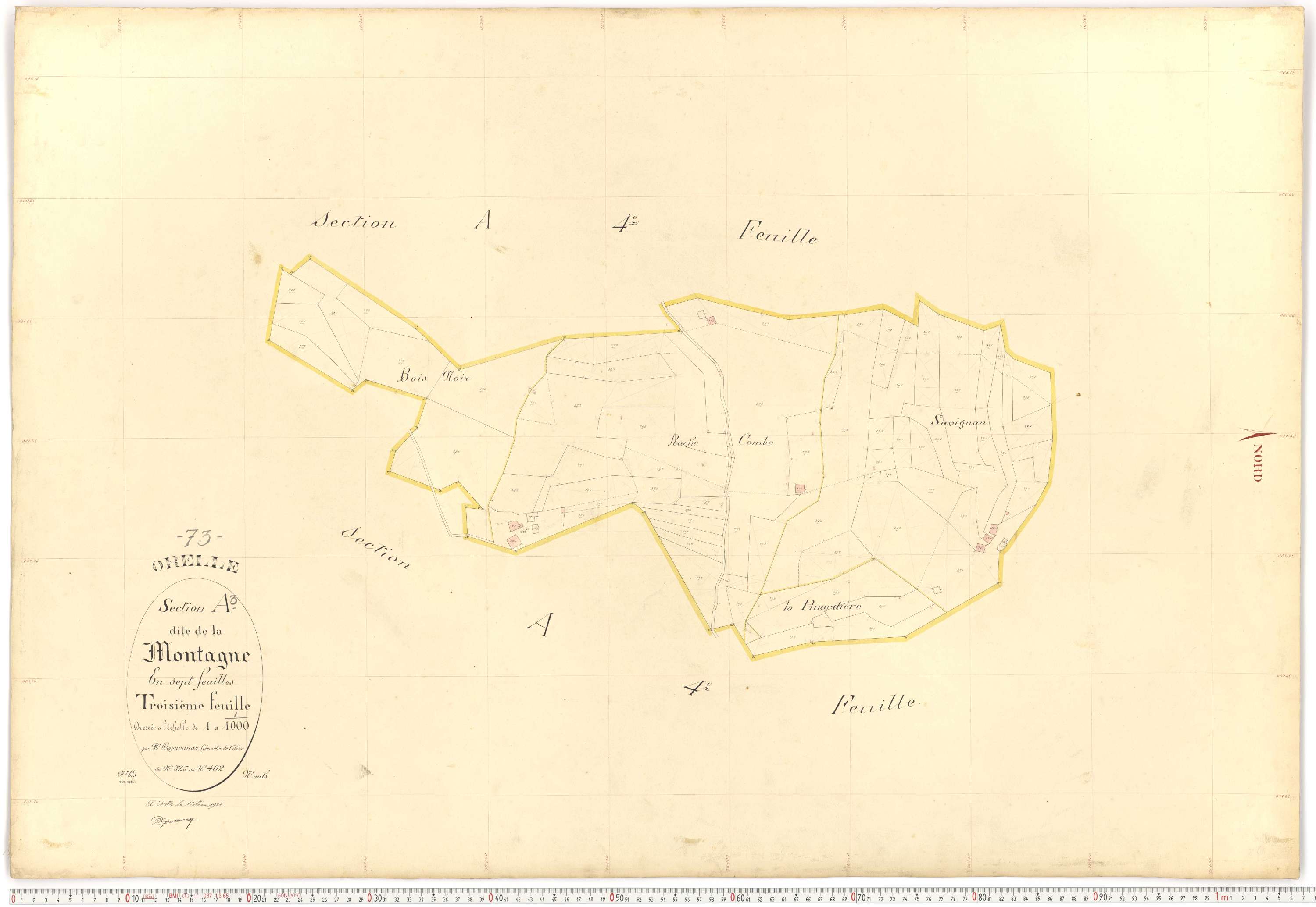 Orelle - Plans cadastraux du premier cadastre français.
