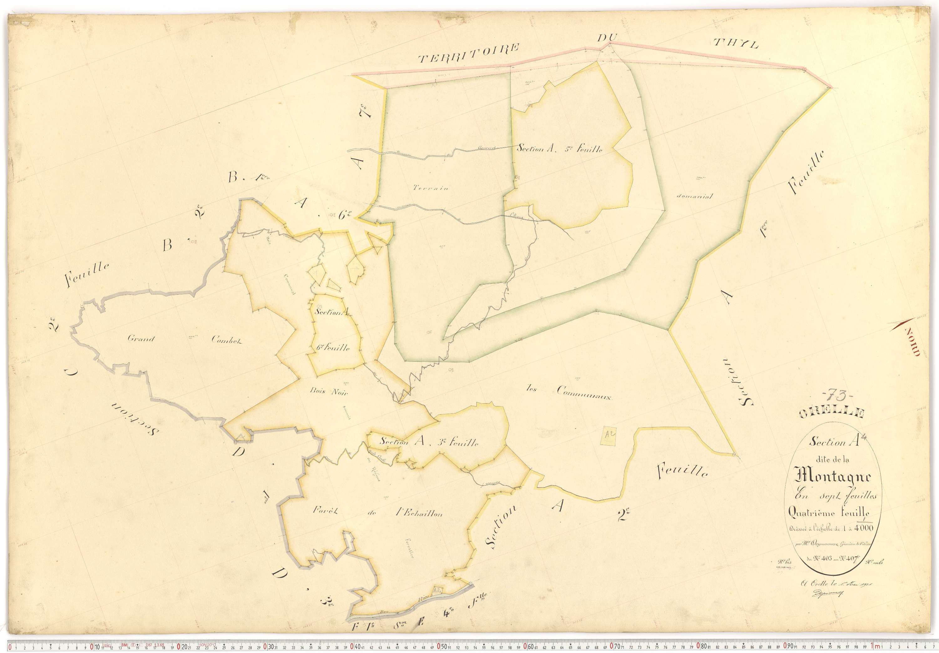 Orelle - Plans cadastraux du premier cadastre français.