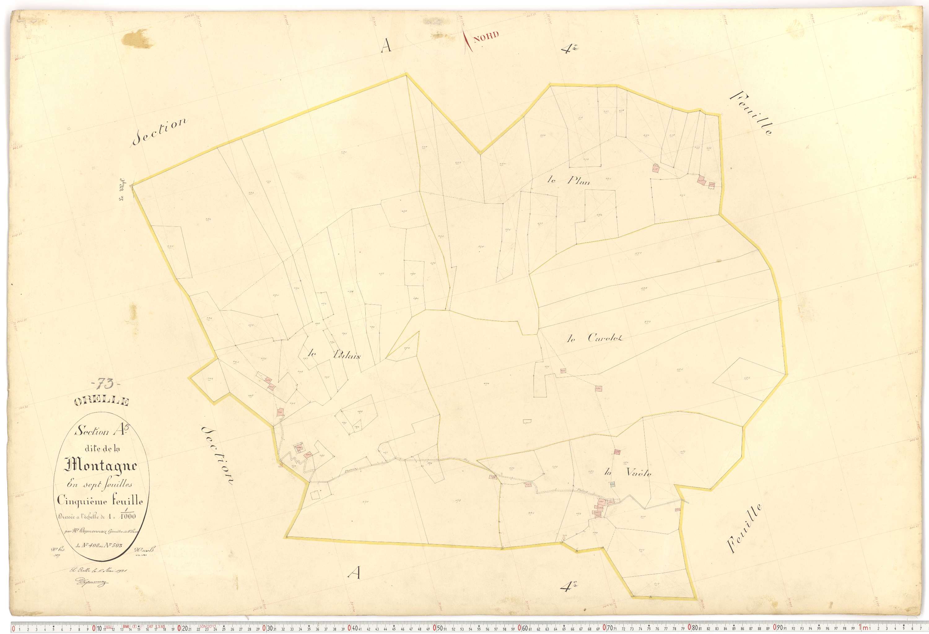 Orelle - Plans cadastraux du premier cadastre français.