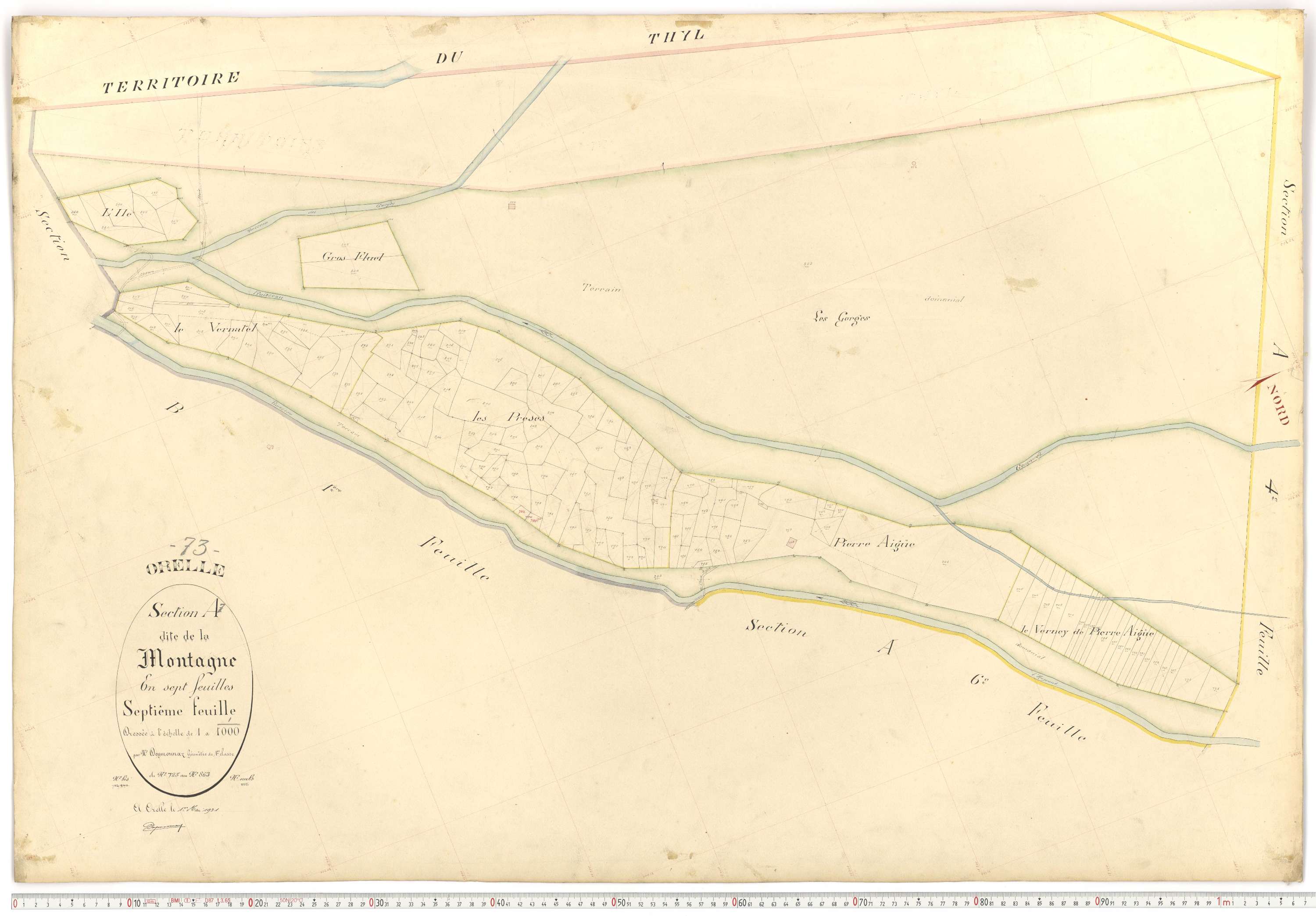Orelle - Plans cadastraux du premier cadastre français.