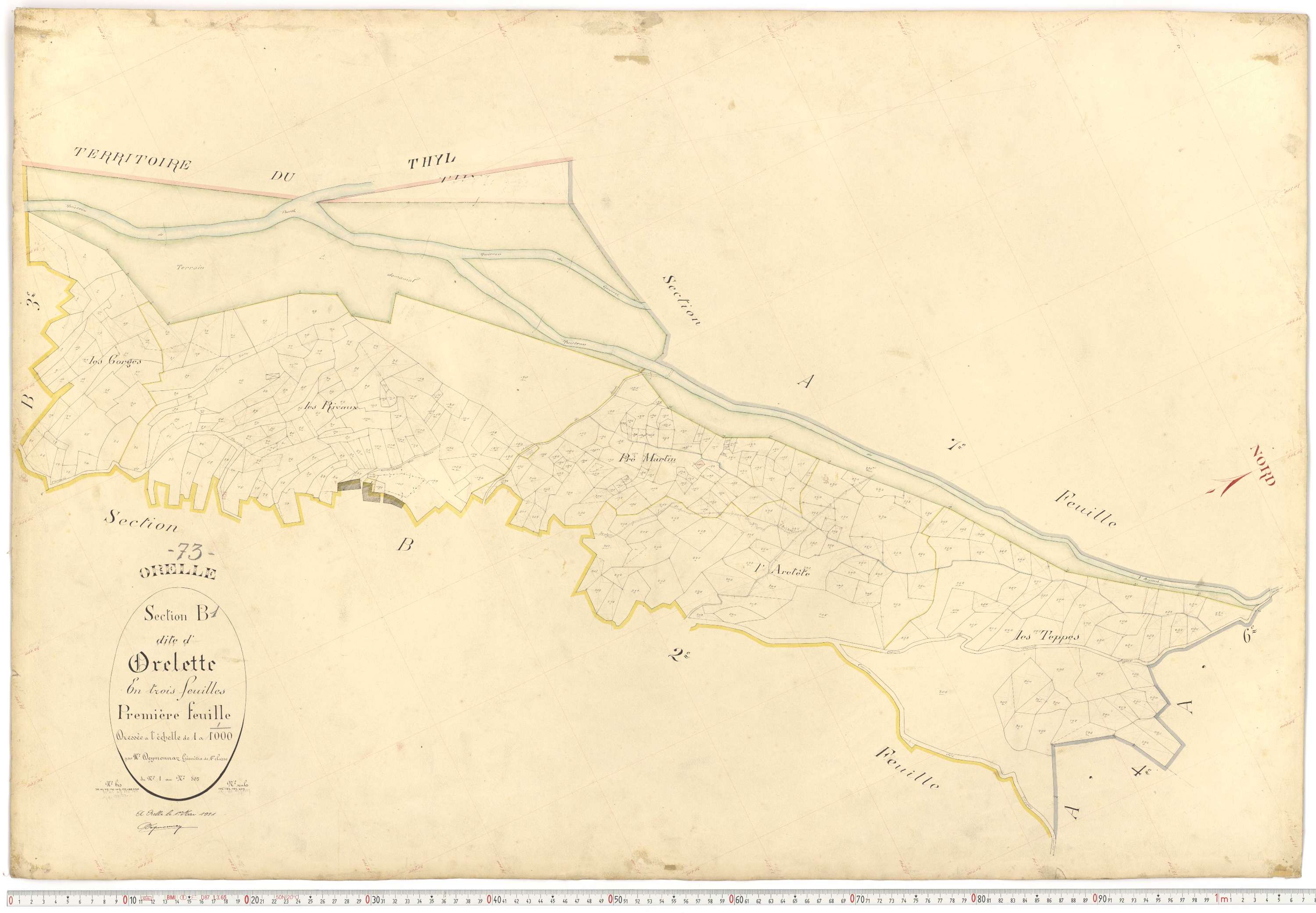 Orelle - Plans cadastraux du premier cadastre français.