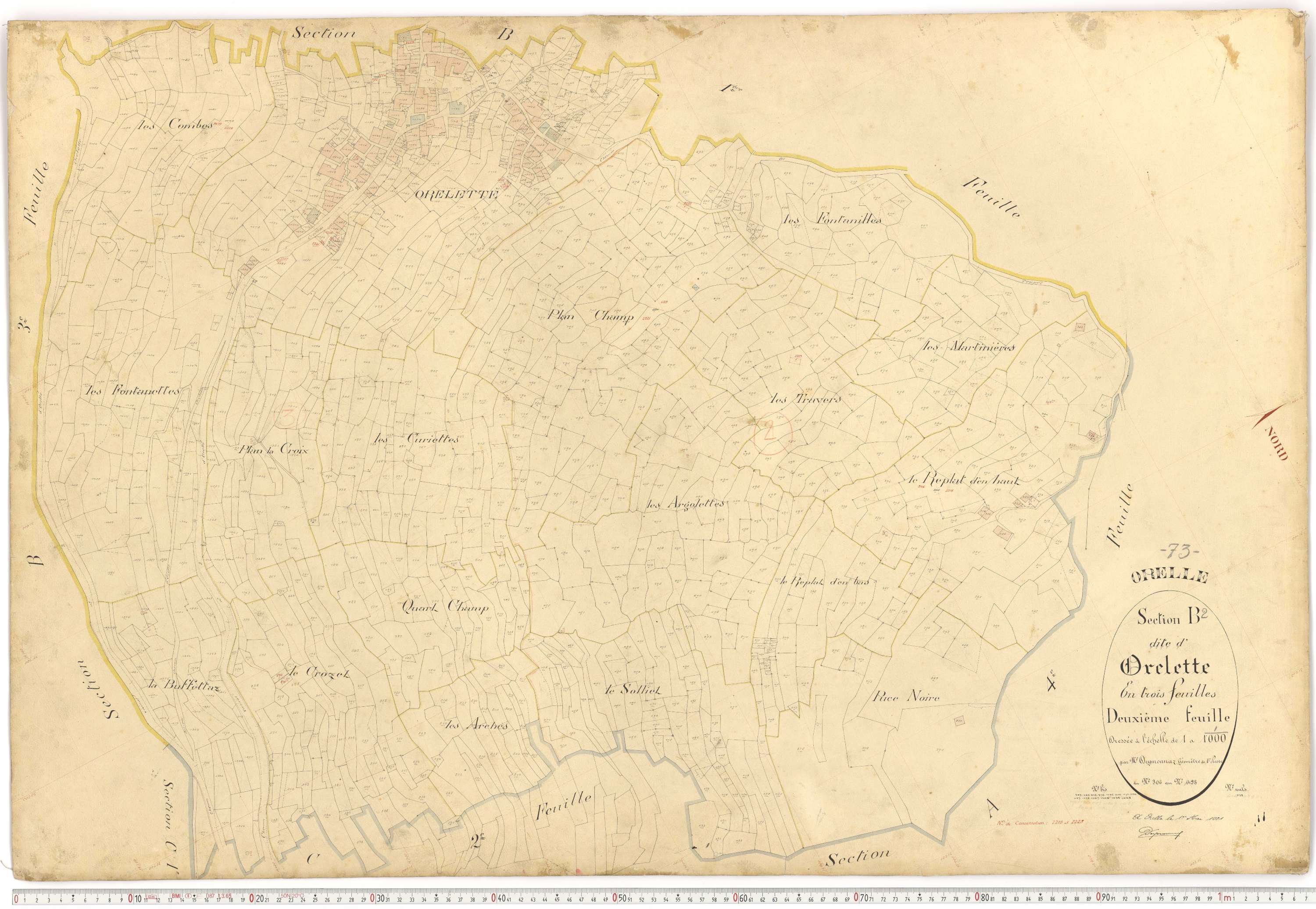 Orelle - Plans cadastraux du premier cadastre français.