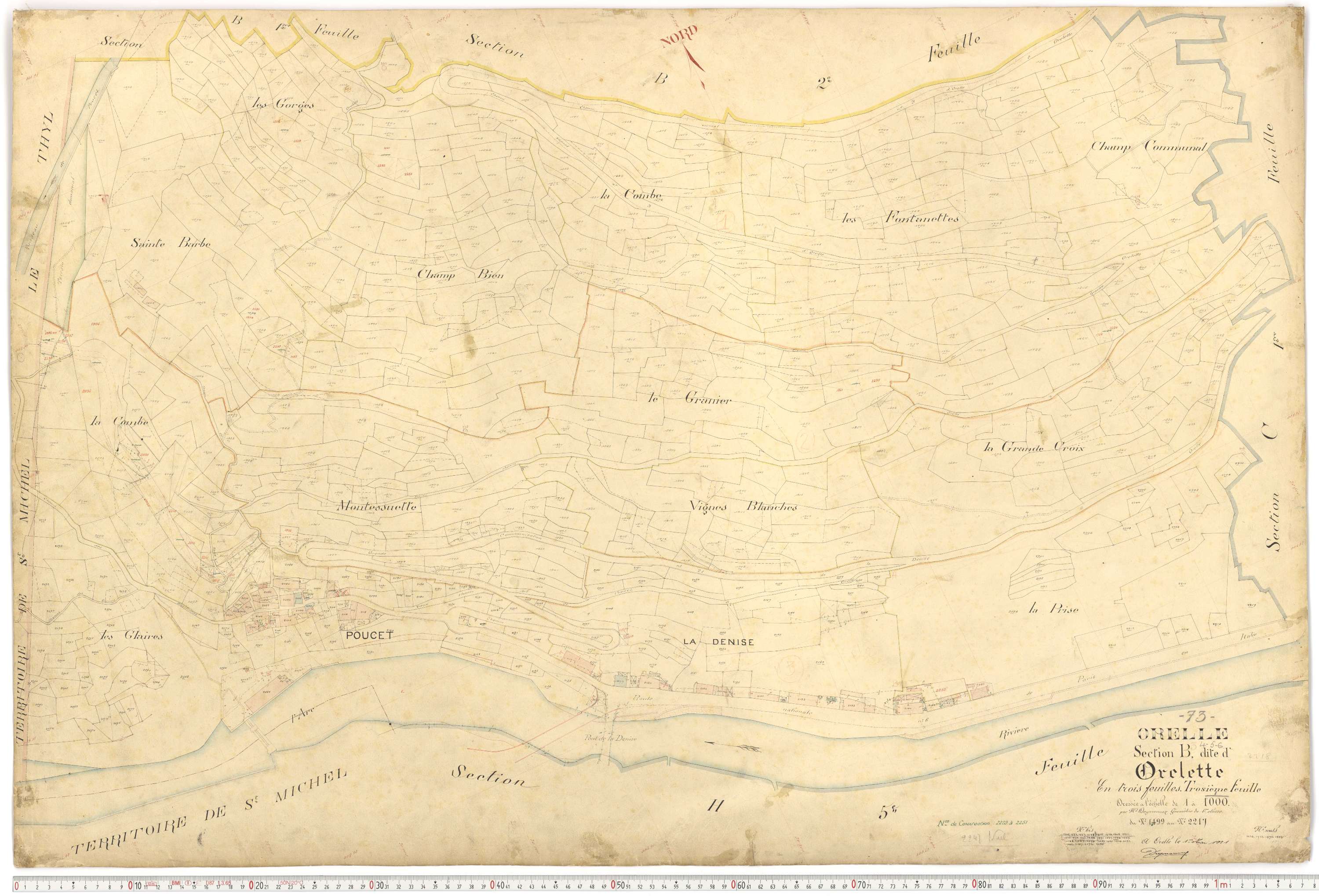 Orelle - Plans cadastraux du premier cadastre français.