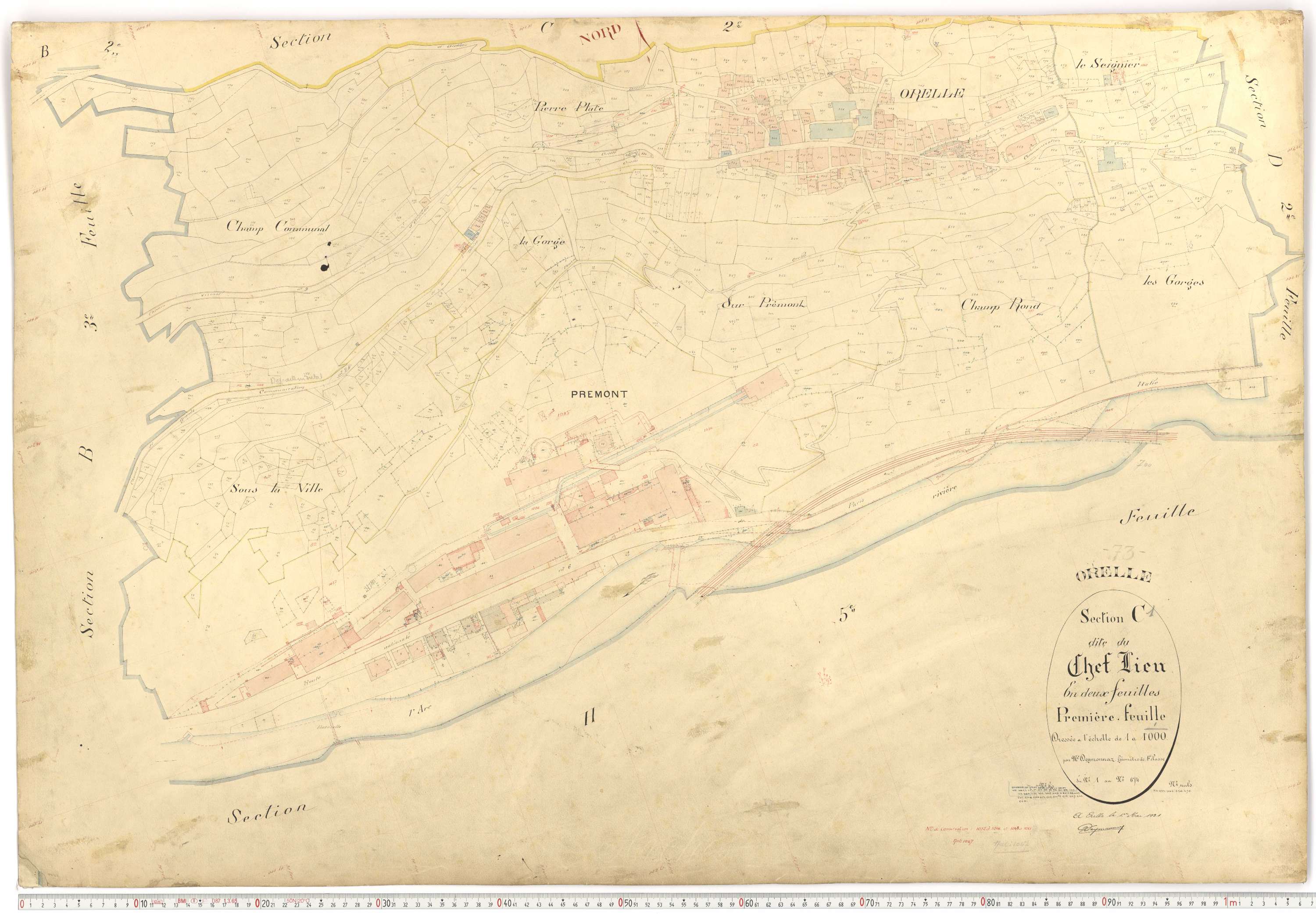 Orelle - Plans cadastraux du premier cadastre français.