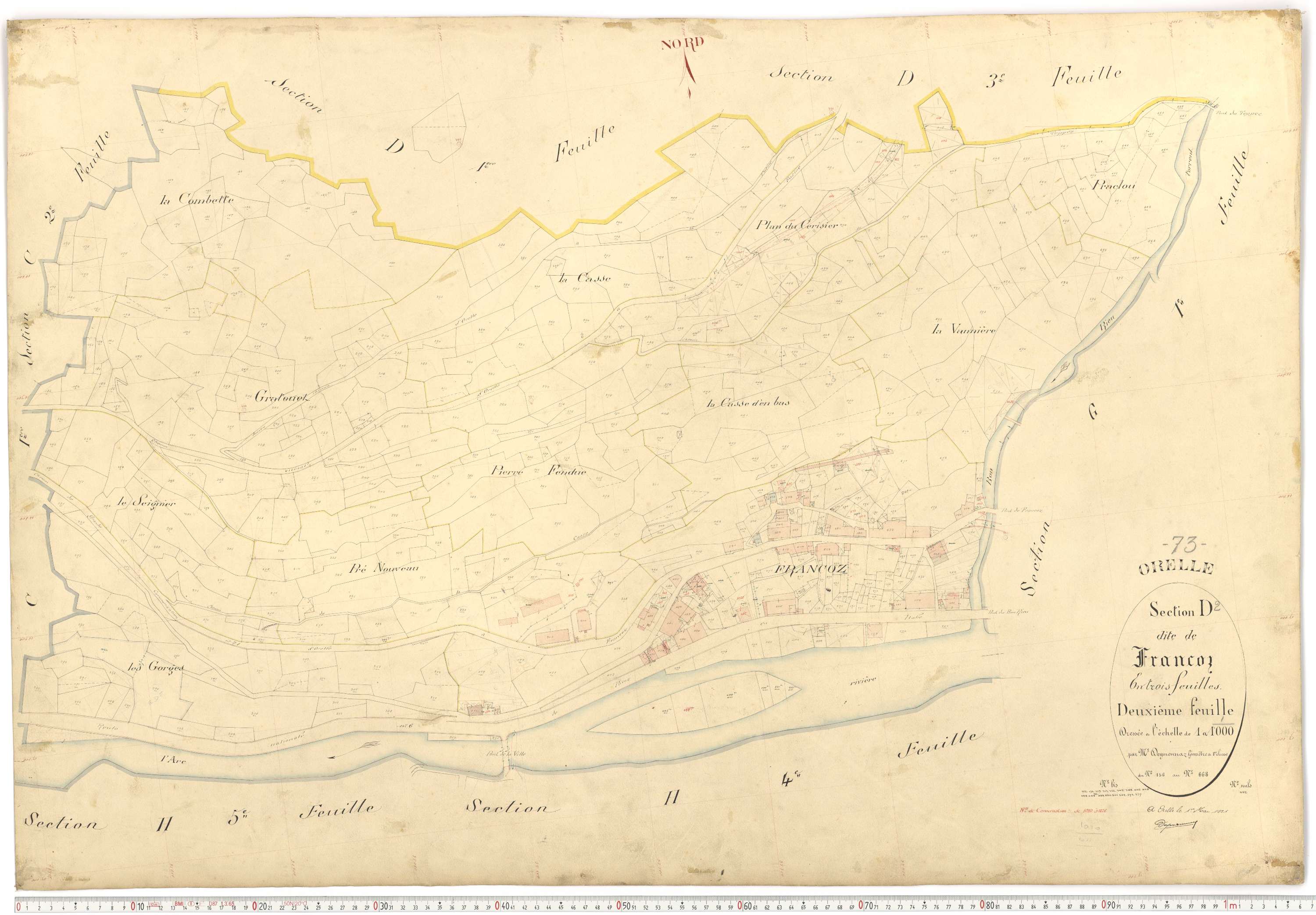 Orelle - Plans cadastraux du premier cadastre français.