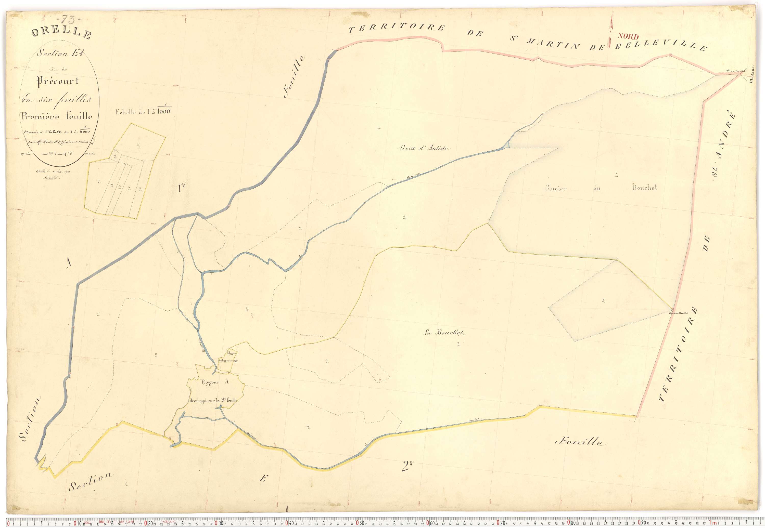 Orelle - Plans cadastraux du premier cadastre français.