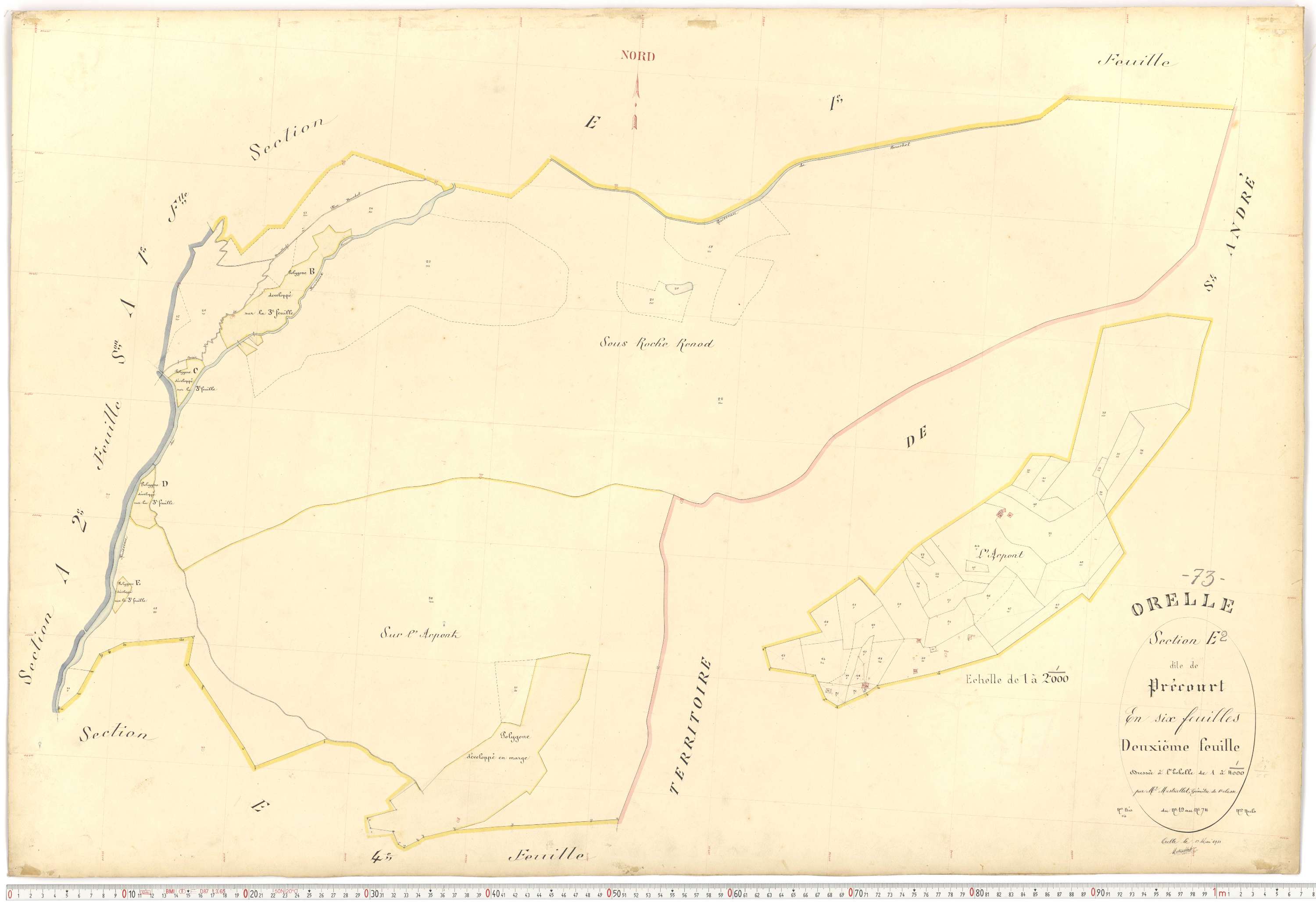Orelle - Plans cadastraux du premier cadastre français.