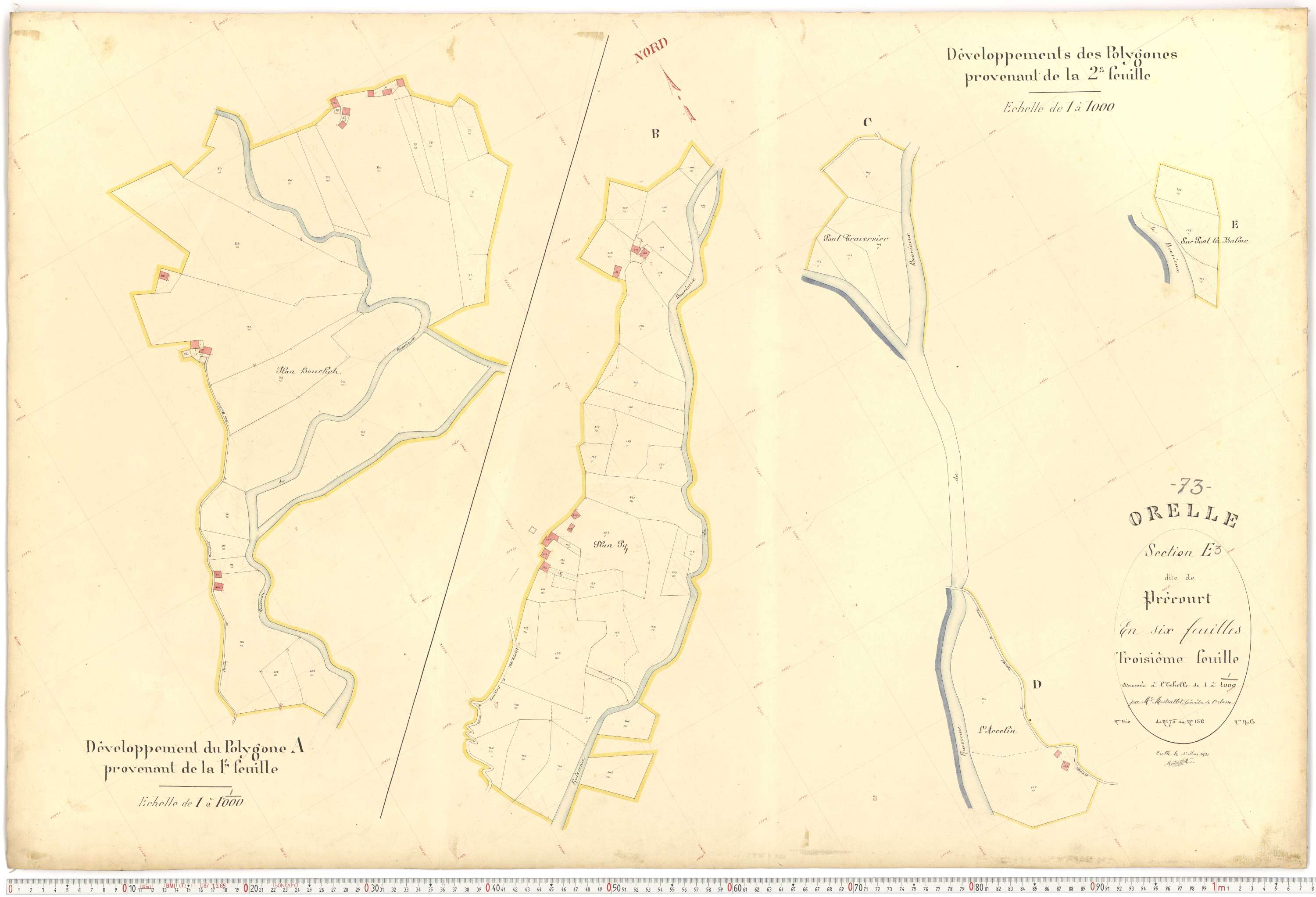 Orelle - Plans cadastraux du premier cadastre français.