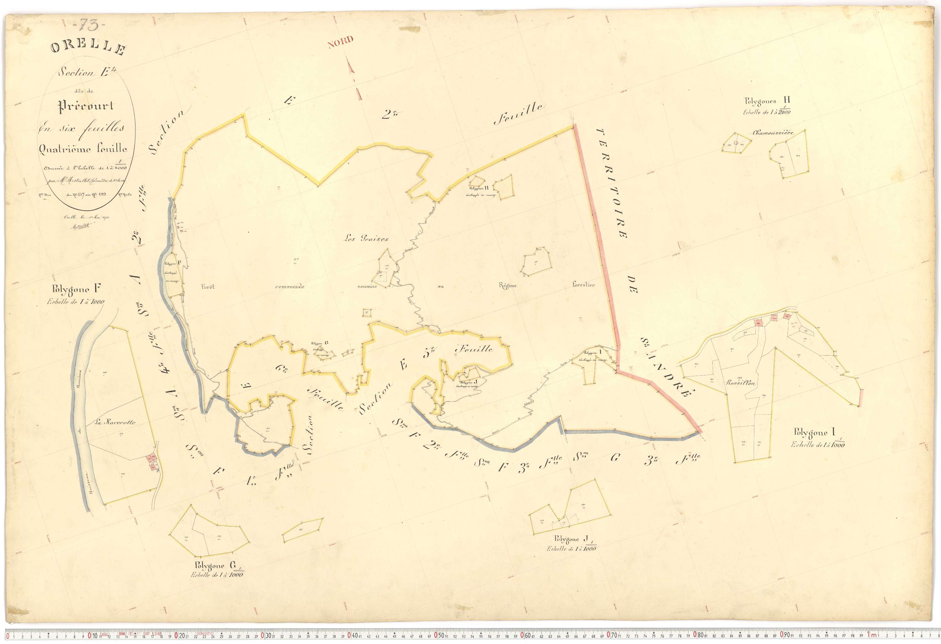 Orelle - Plans cadastraux du premier cadastre français.