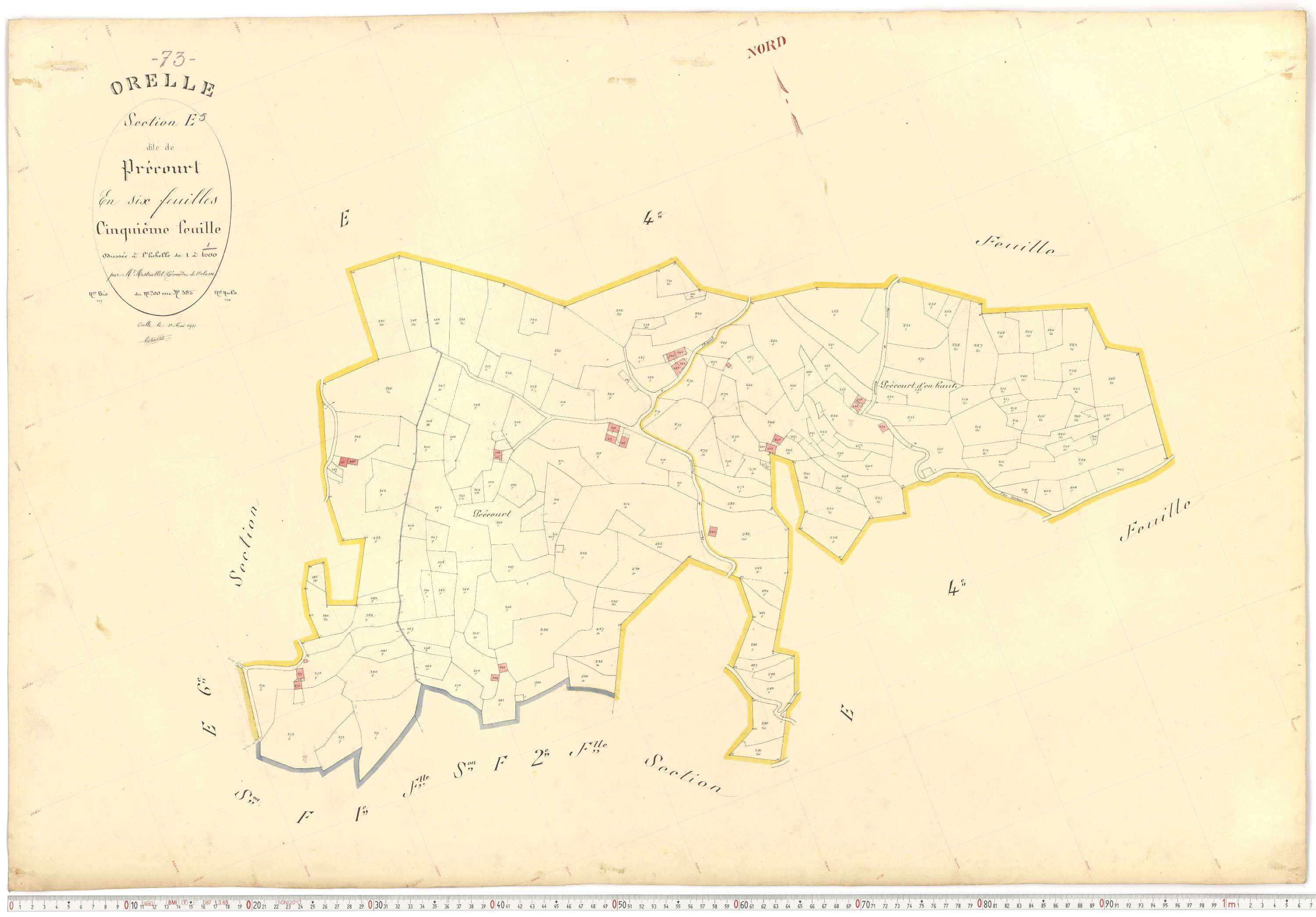 Orelle - Plans cadastraux du premier cadastre français.