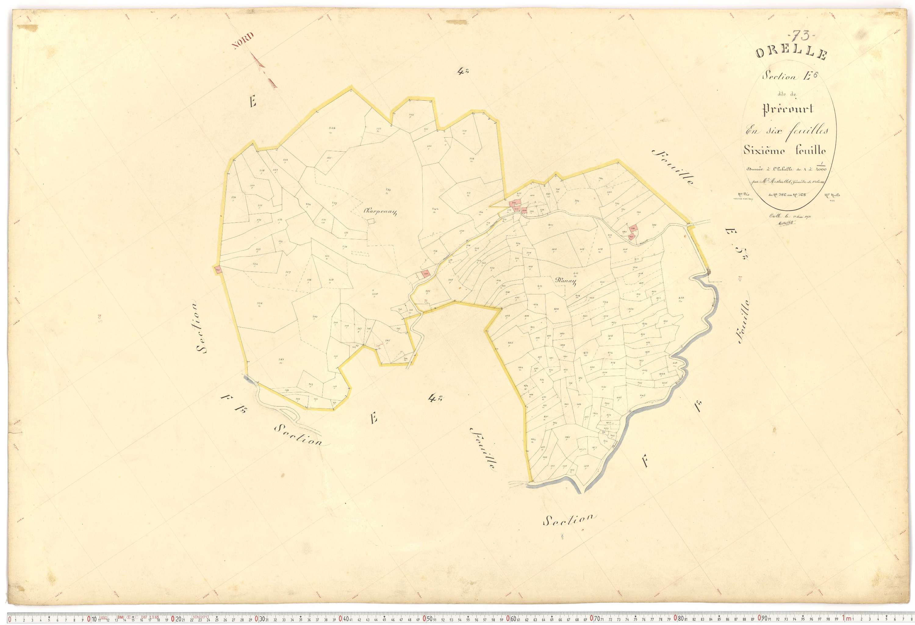 Orelle - Plans cadastraux du premier cadastre français.