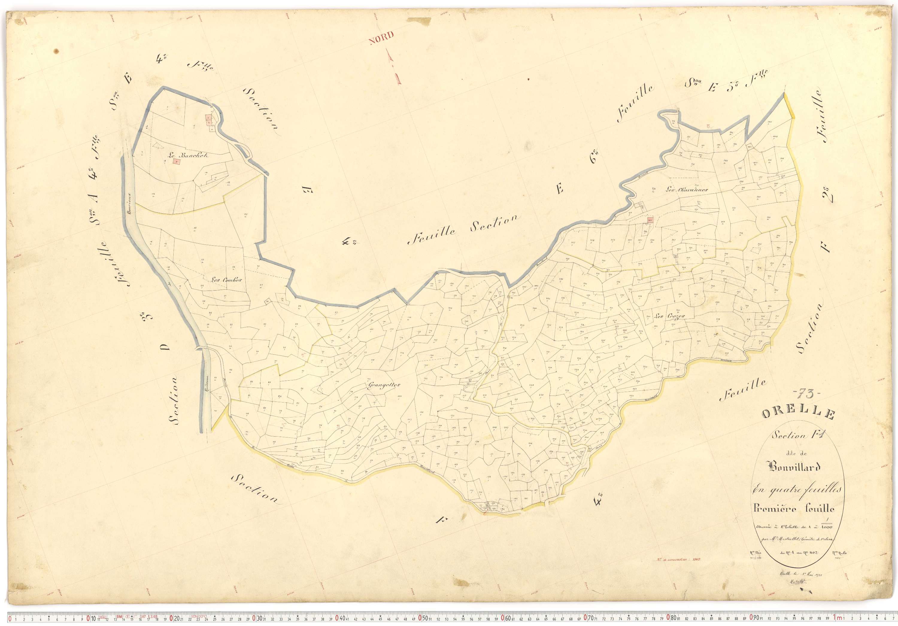 Orelle - Plans cadastraux du premier cadastre français.