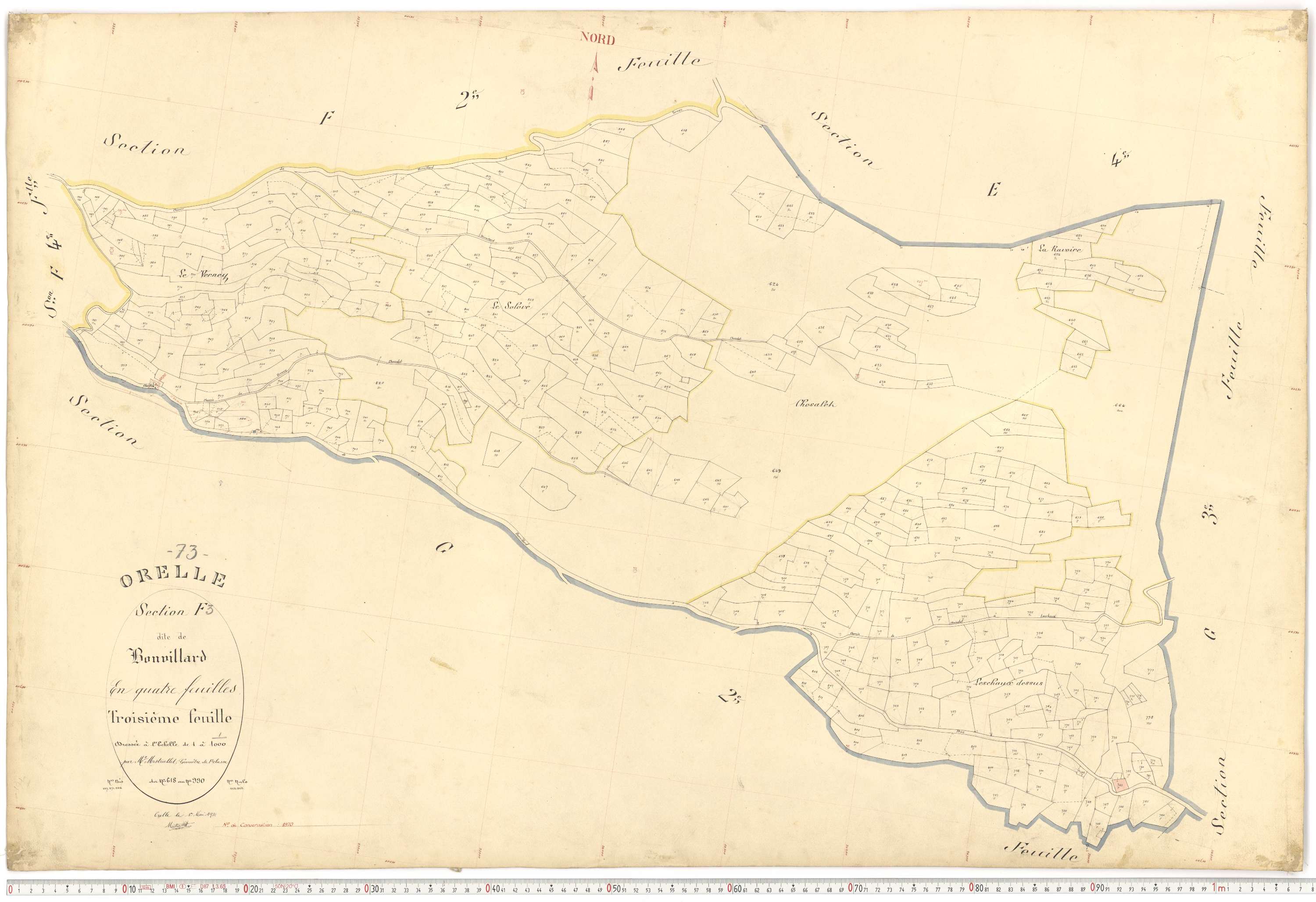 Orelle - Plans cadastraux du premier cadastre français.