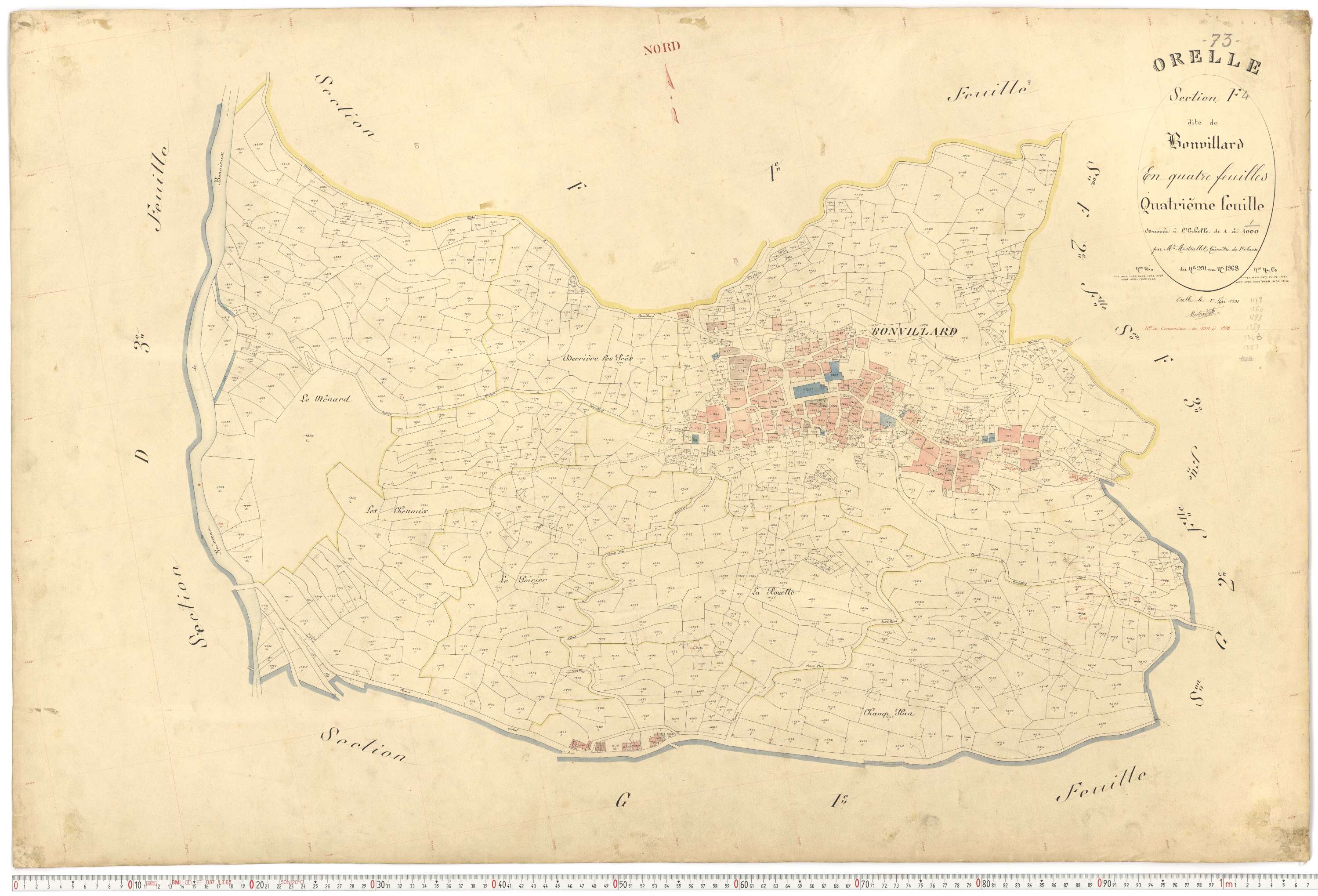 Orelle - Plans cadastraux du premier cadastre français.