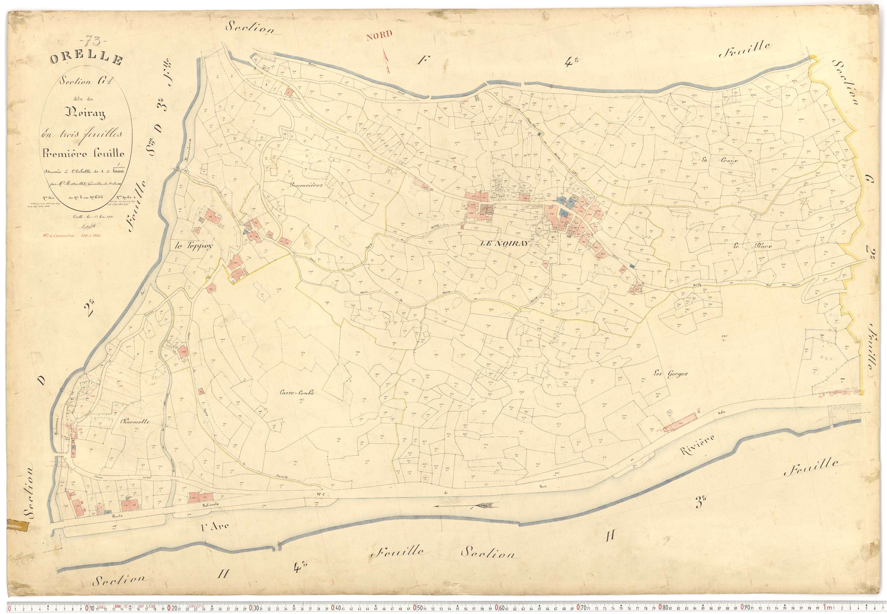 Orelle - Plans cadastraux du premier cadastre français.