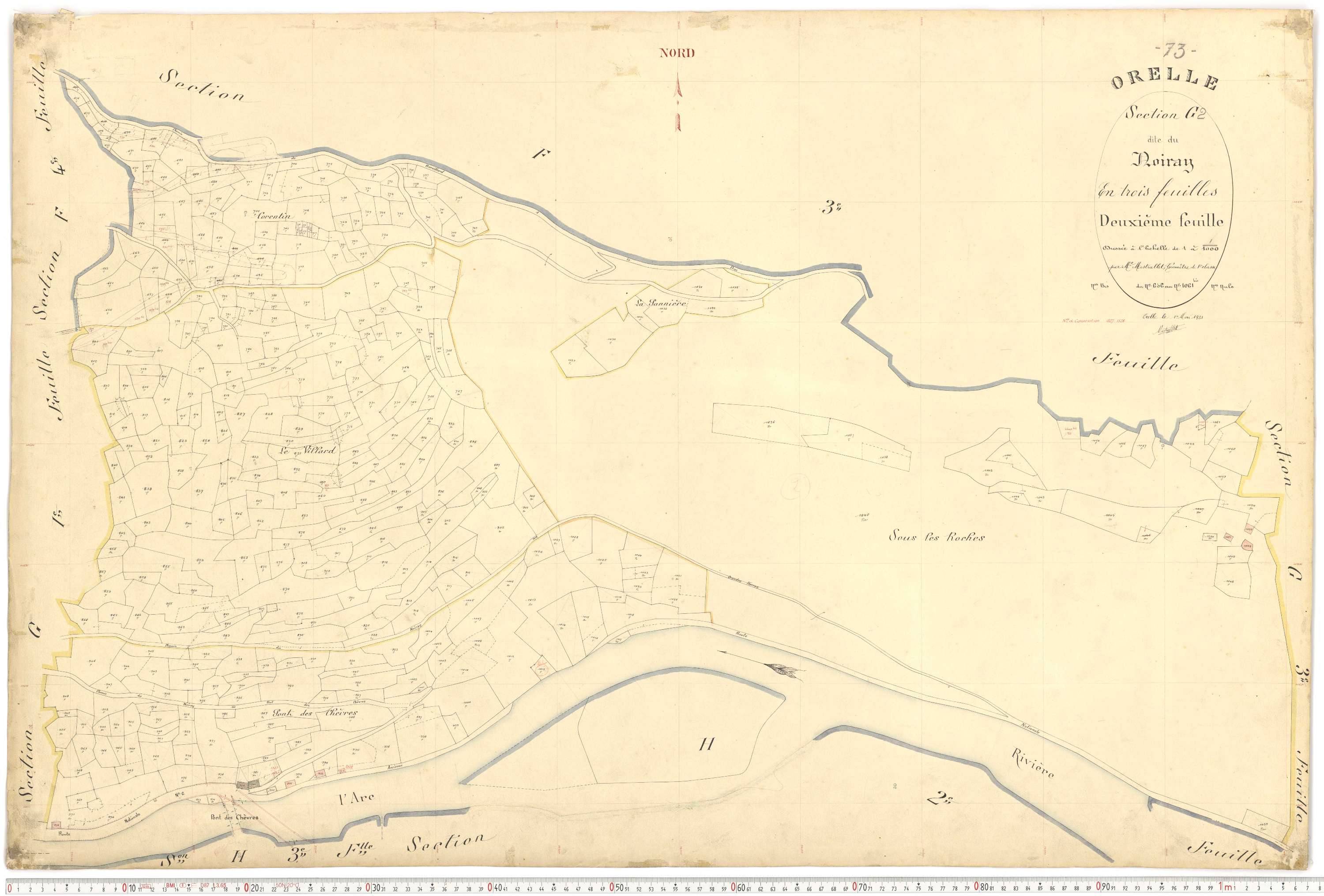 Orelle - Plans cadastraux du premier cadastre français.