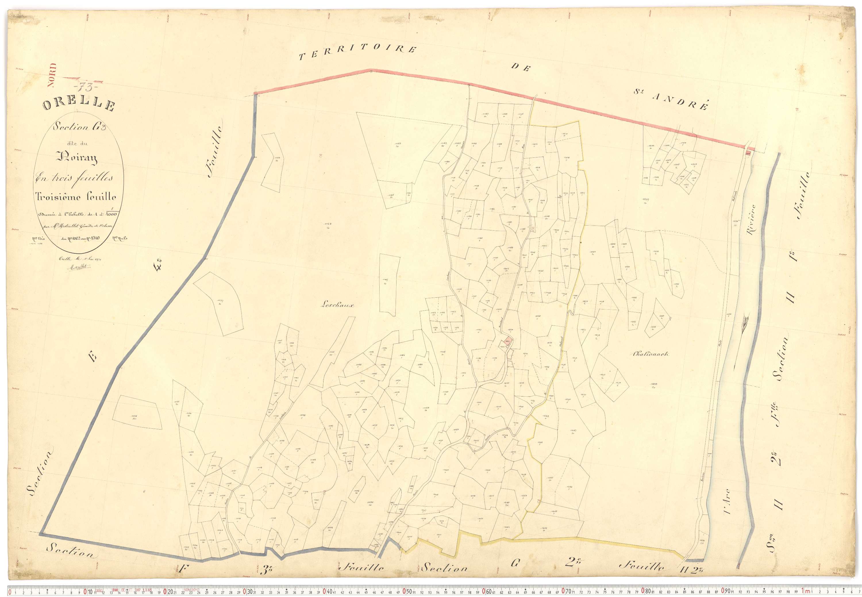 Orelle - Plans cadastraux du premier cadastre français.