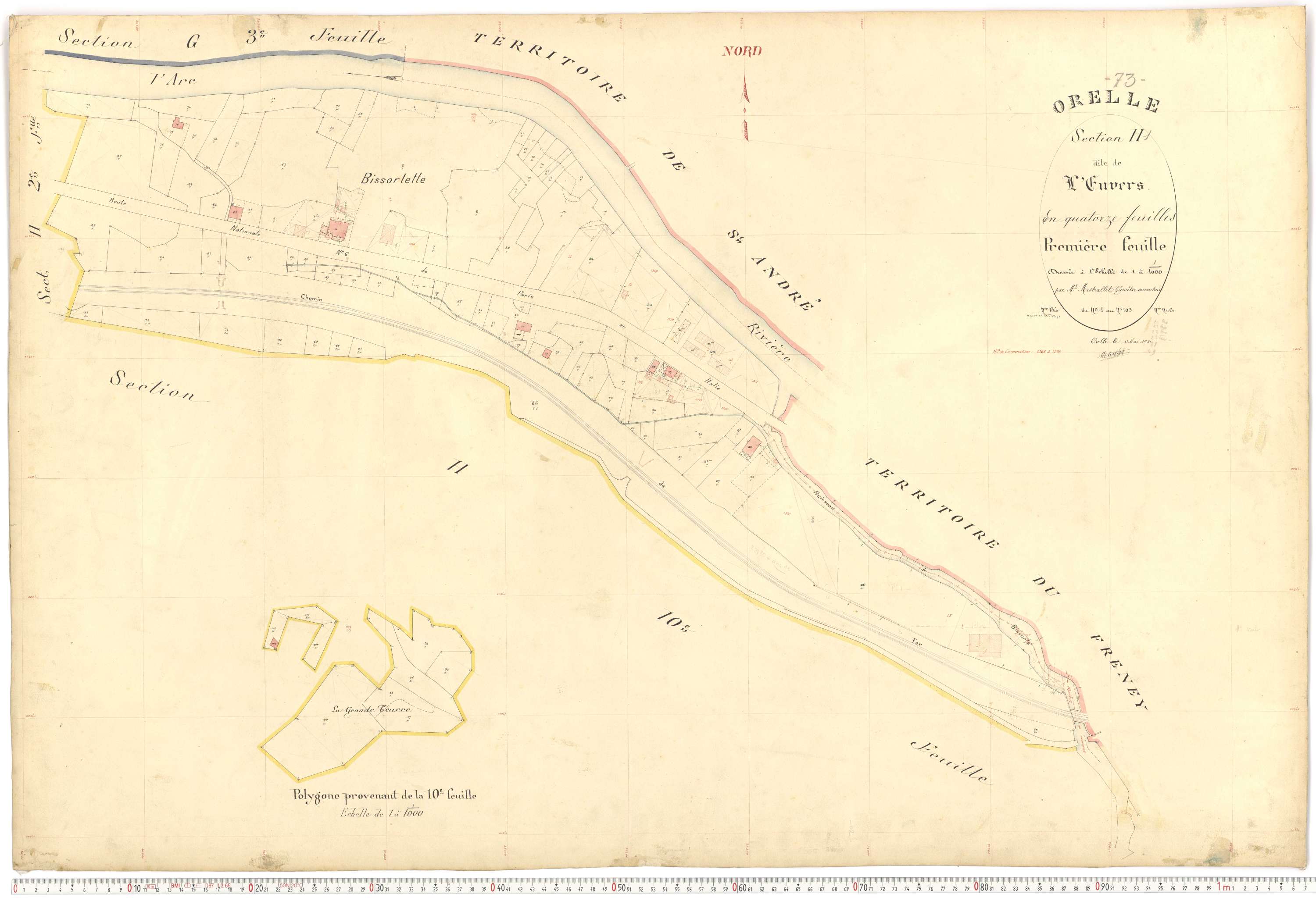Orelle - Plans cadastraux du premier cadastre français.