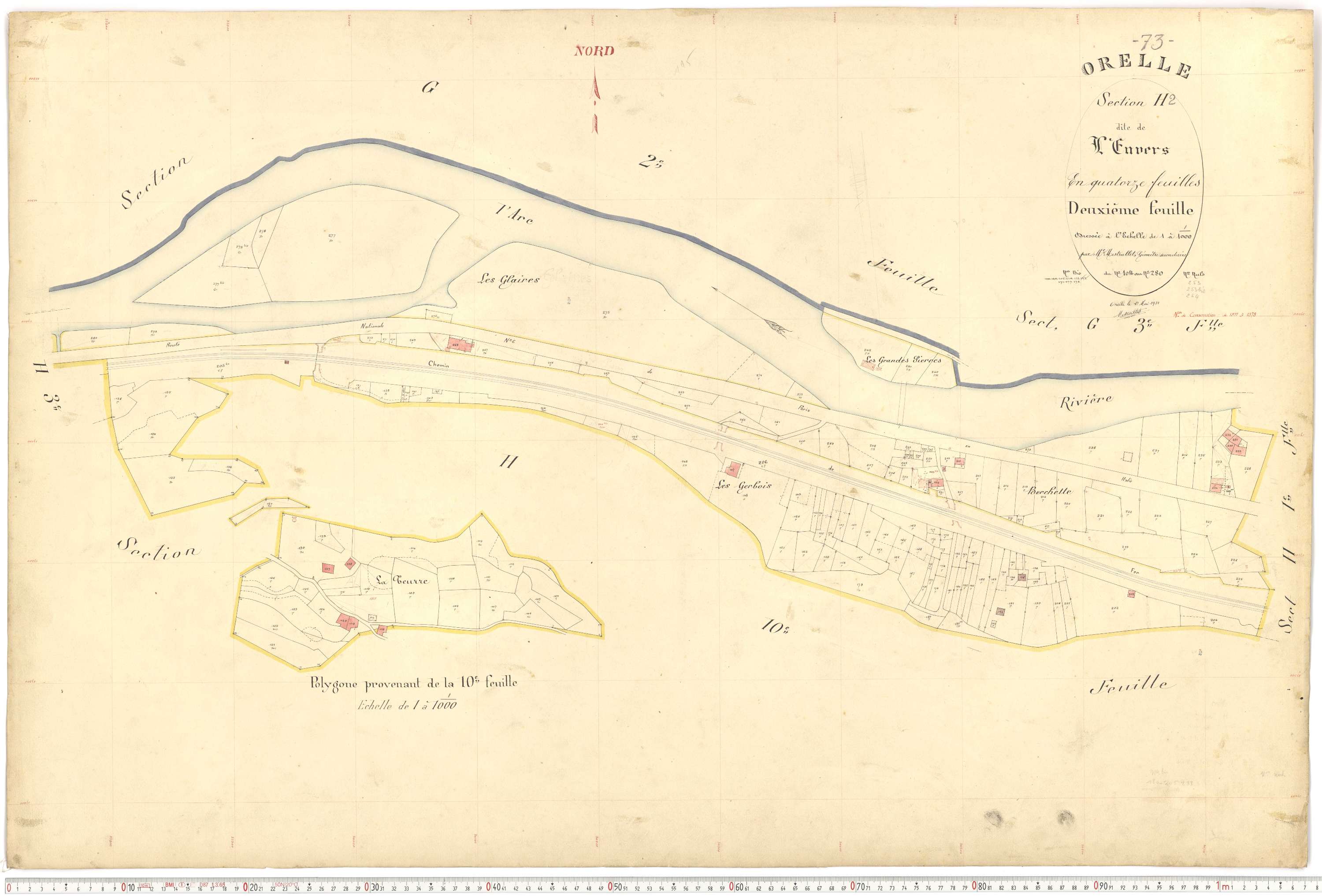 Orelle - Plans cadastraux du premier cadastre français.