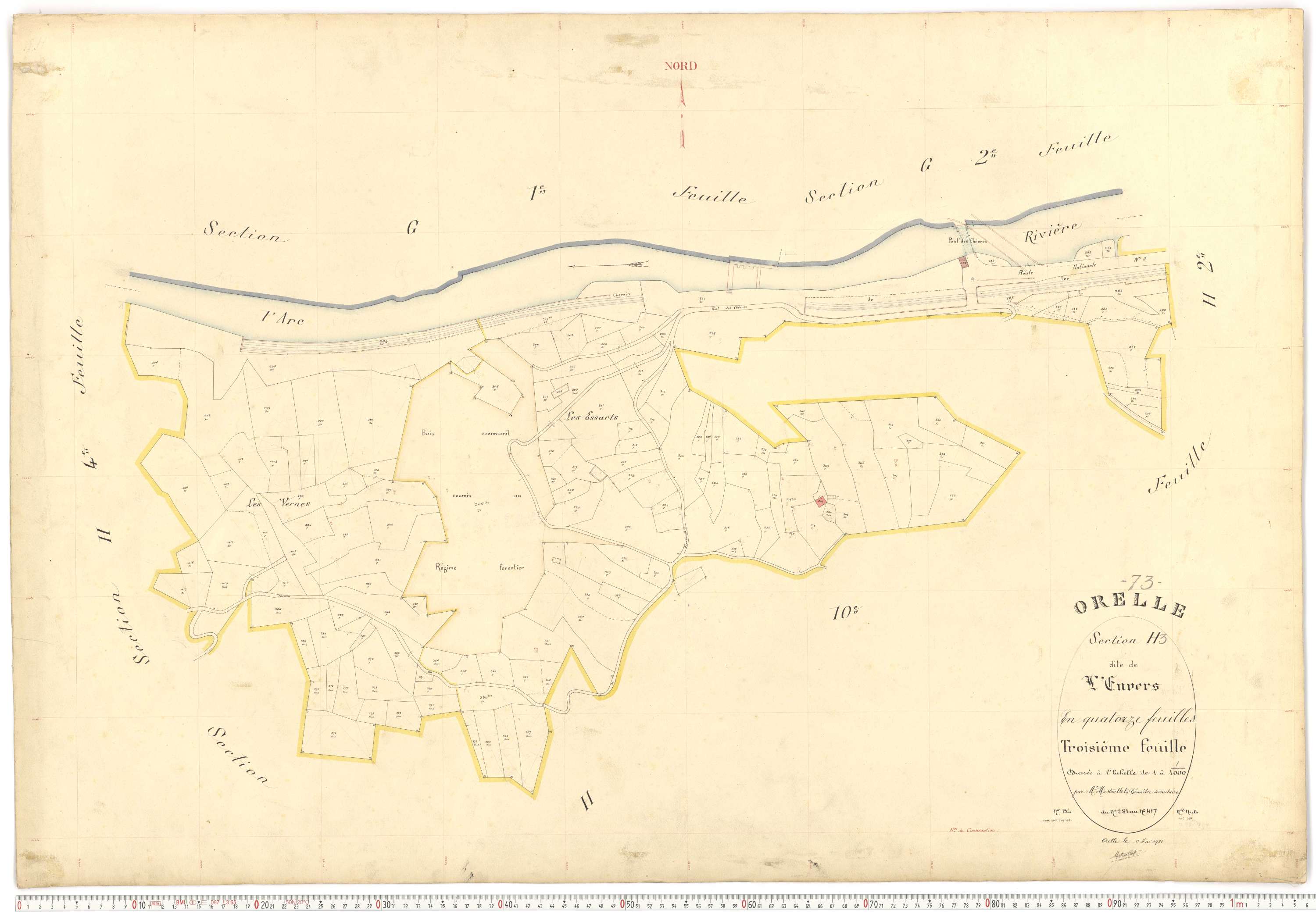 Orelle - Plans cadastraux du premier cadastre français.